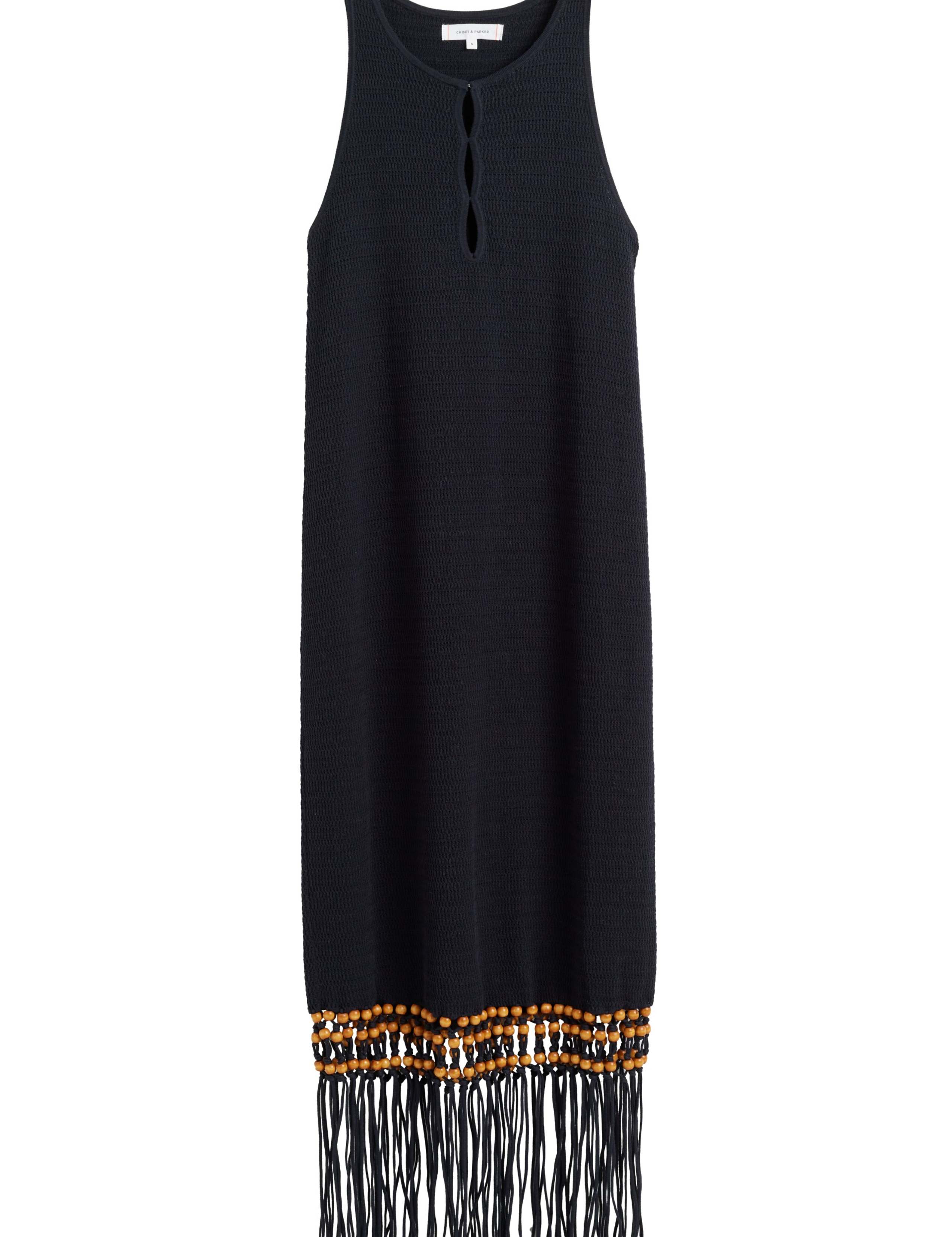 Pure Cotton Beaded Midi Swing Dress 2 of 3