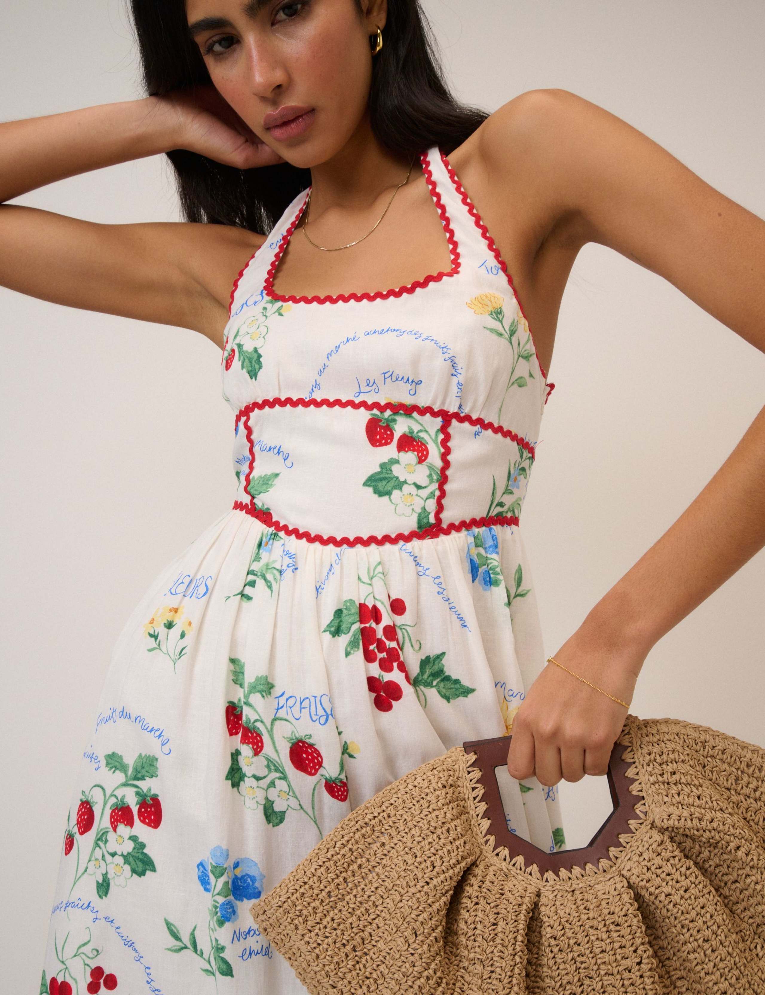 Pure Lyocell Printed Midi Skater Dress 4 of 6