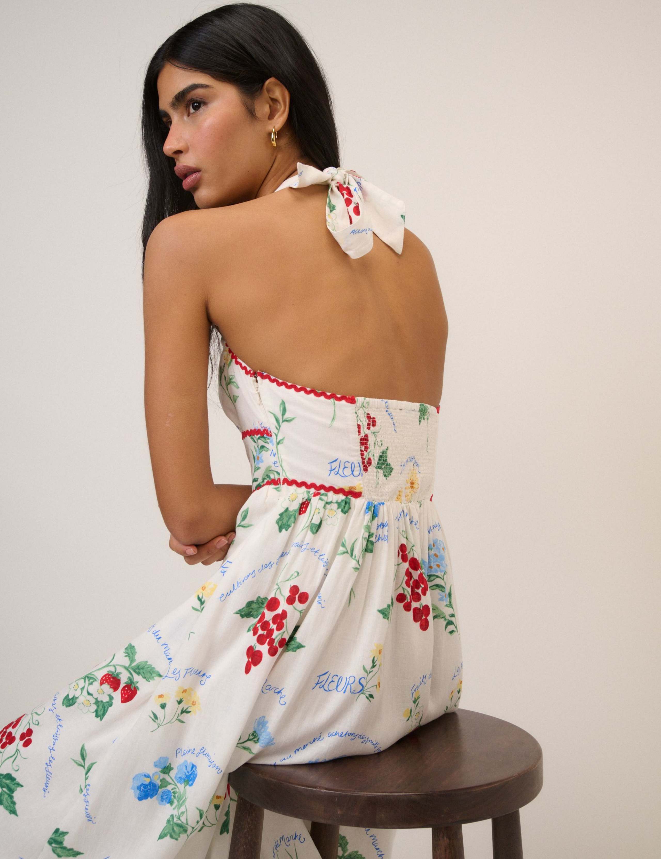 Pure Lyocell Printed Midi Skater Dress 5 of 6