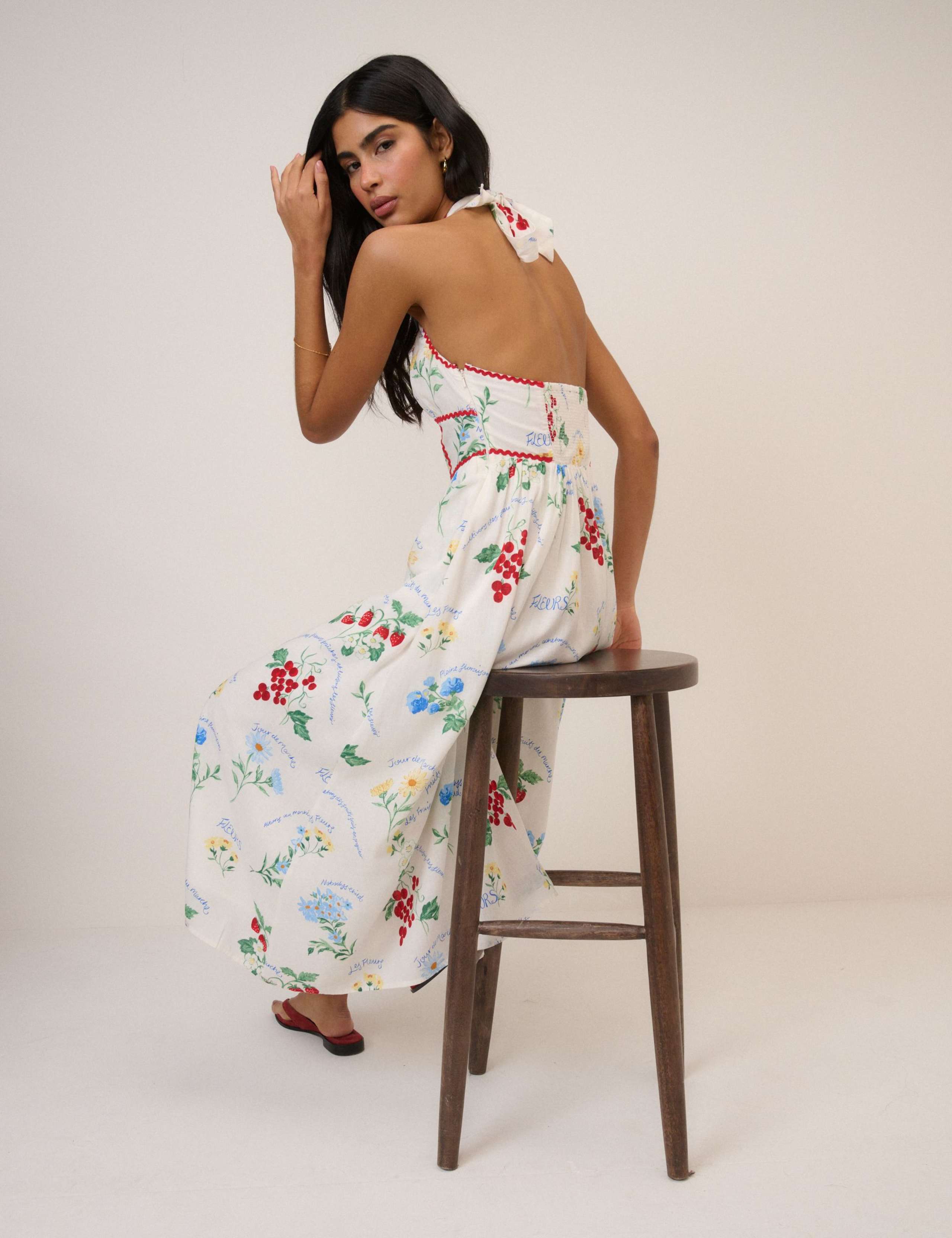 Pure Lyocell Printed Midi Skater Dress 6 of 6