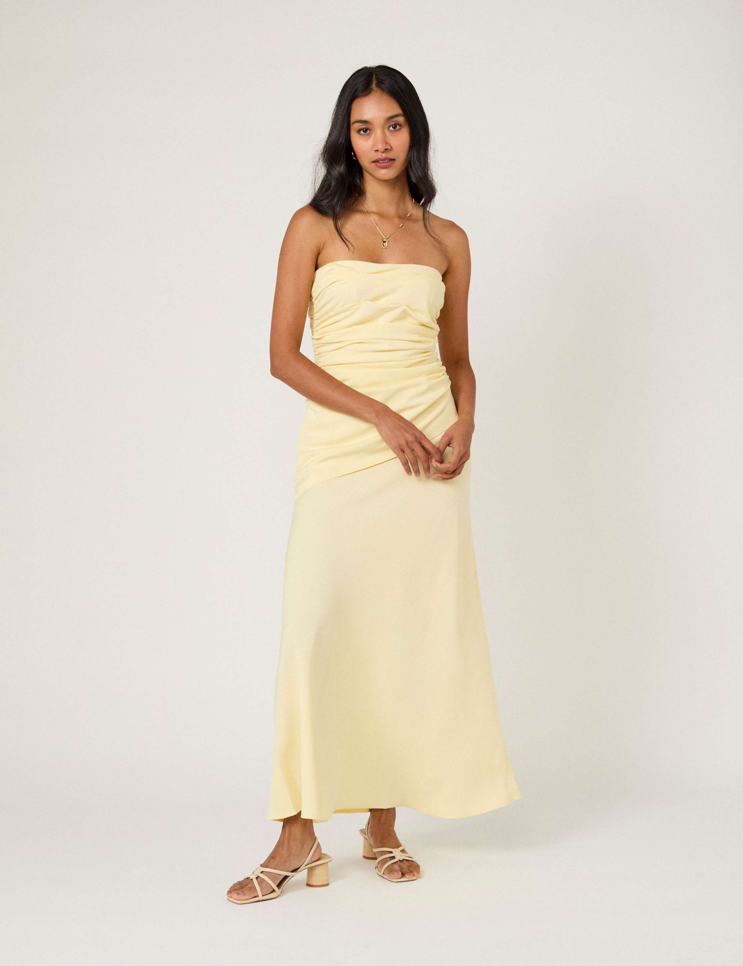 Ruched Fitted Midaxi Column Dress 1 of 5