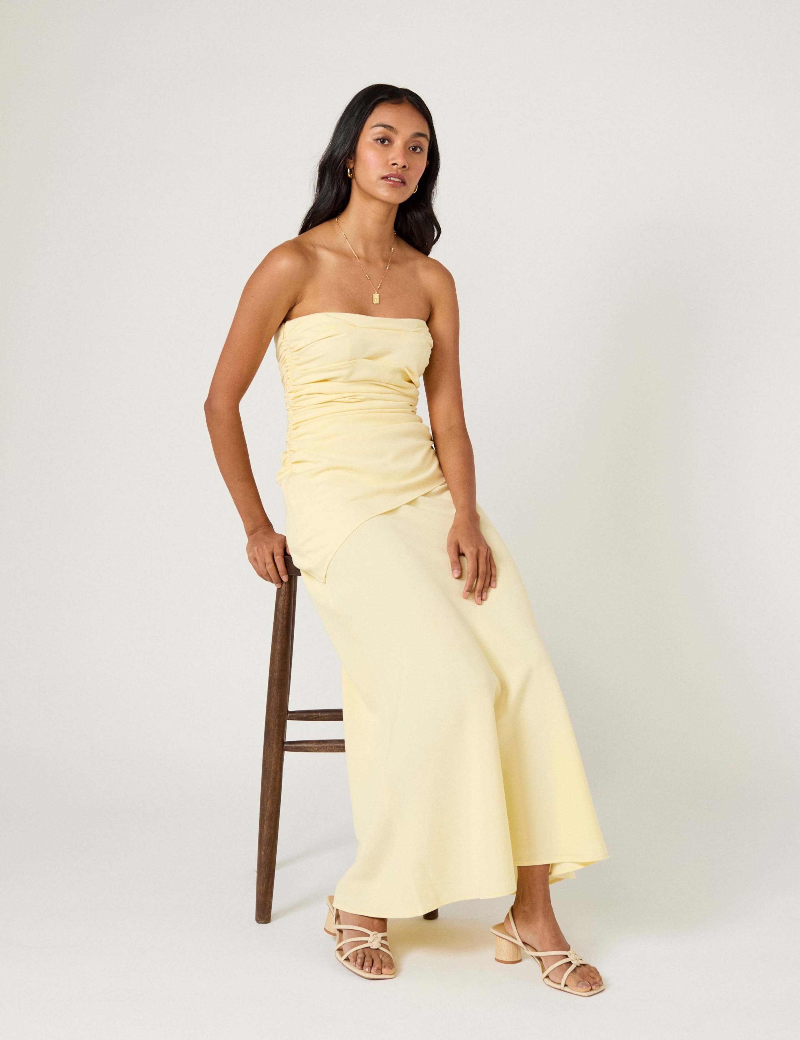 Ruched Fitted Midaxi Column Dress 2 of 5