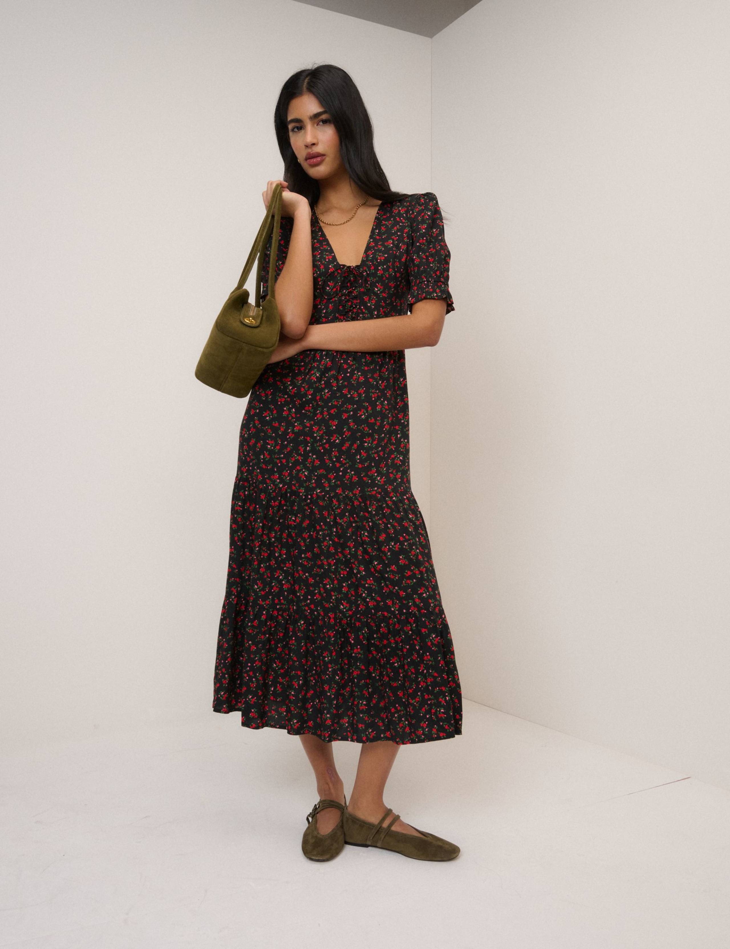 Floral Midi Tiered Dress 2 of 5