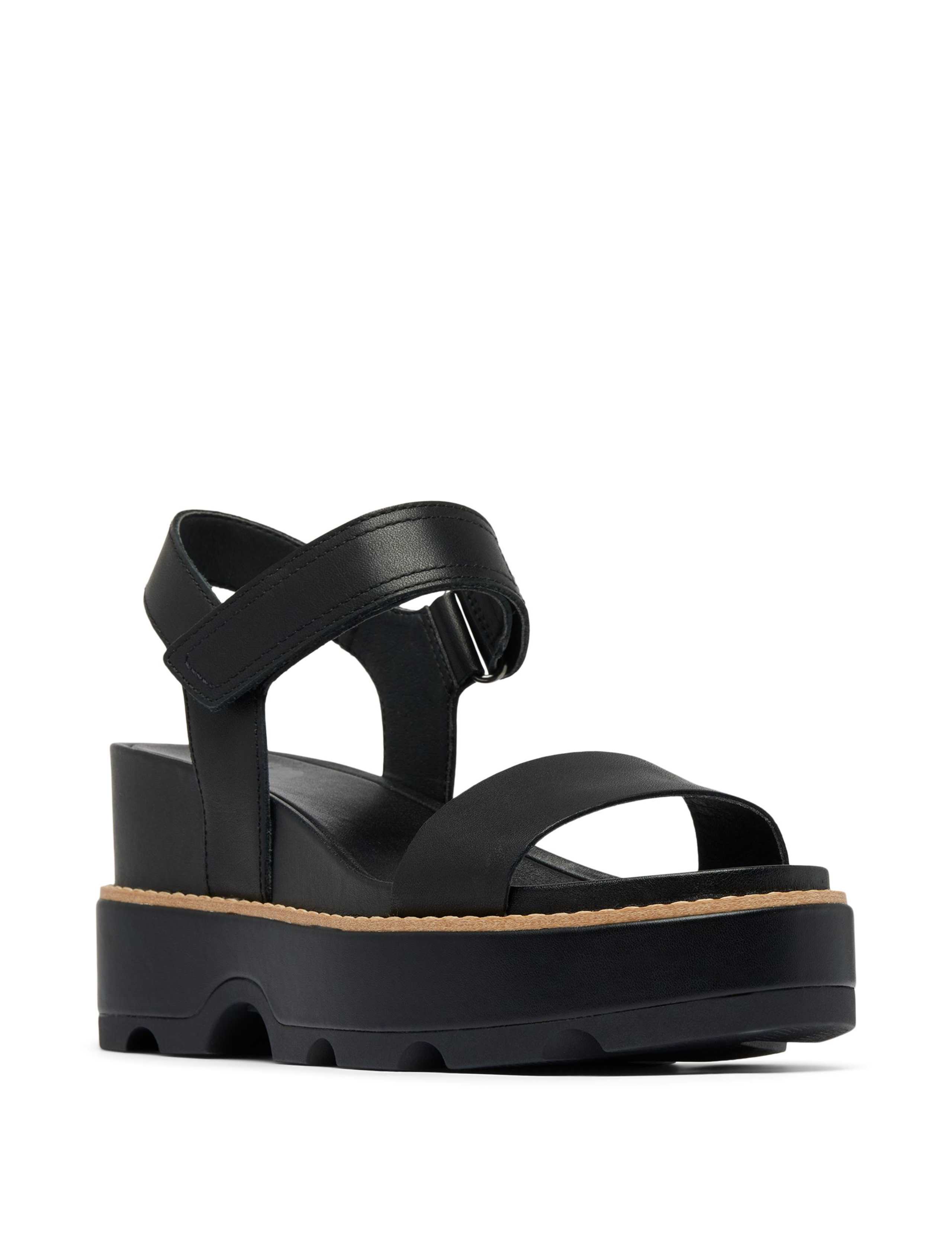 Joanie Leather Ankle Strap Wedge Sandals 2 of 9