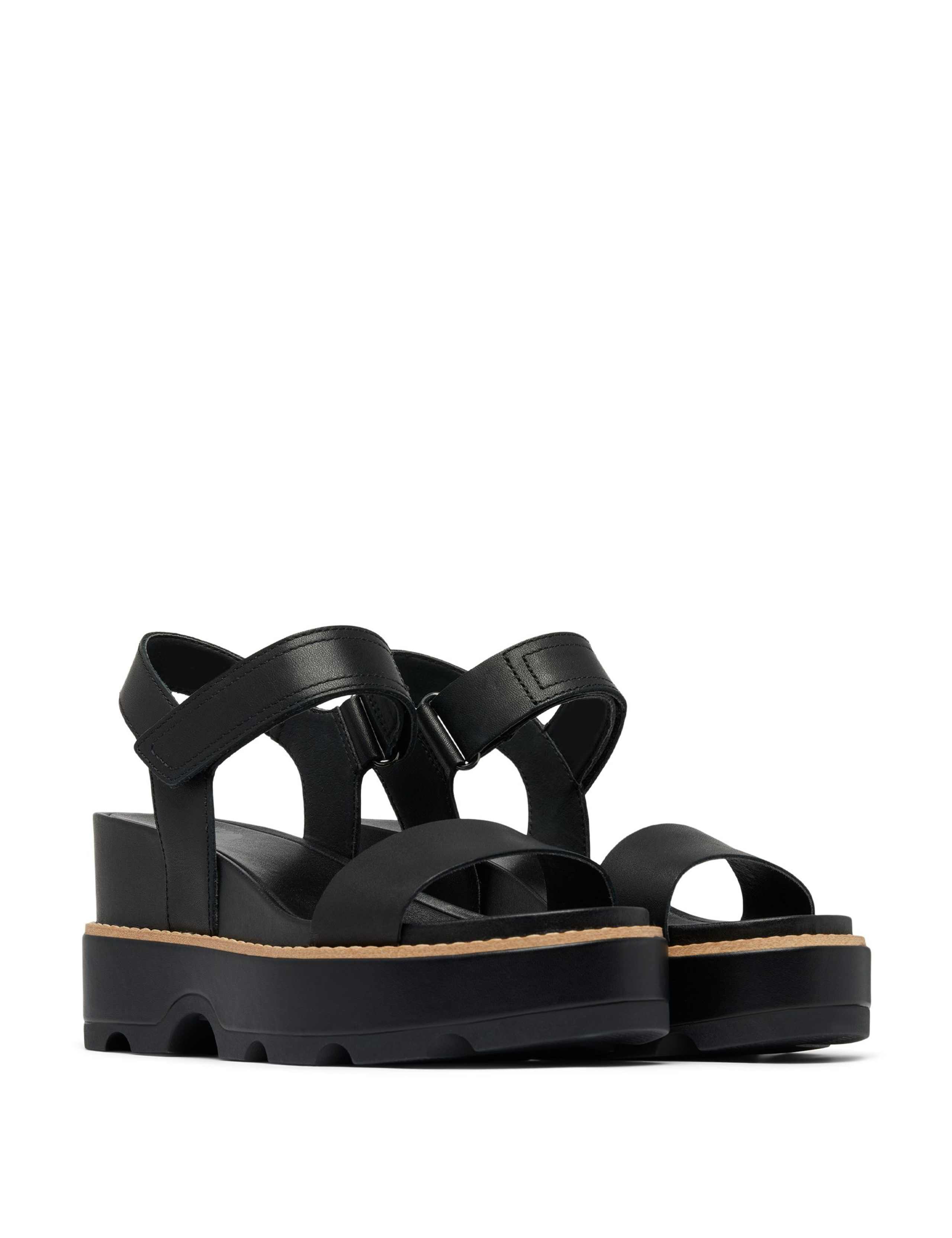 Joanie Leather Ankle Strap Wedge Sandals 5 of 9