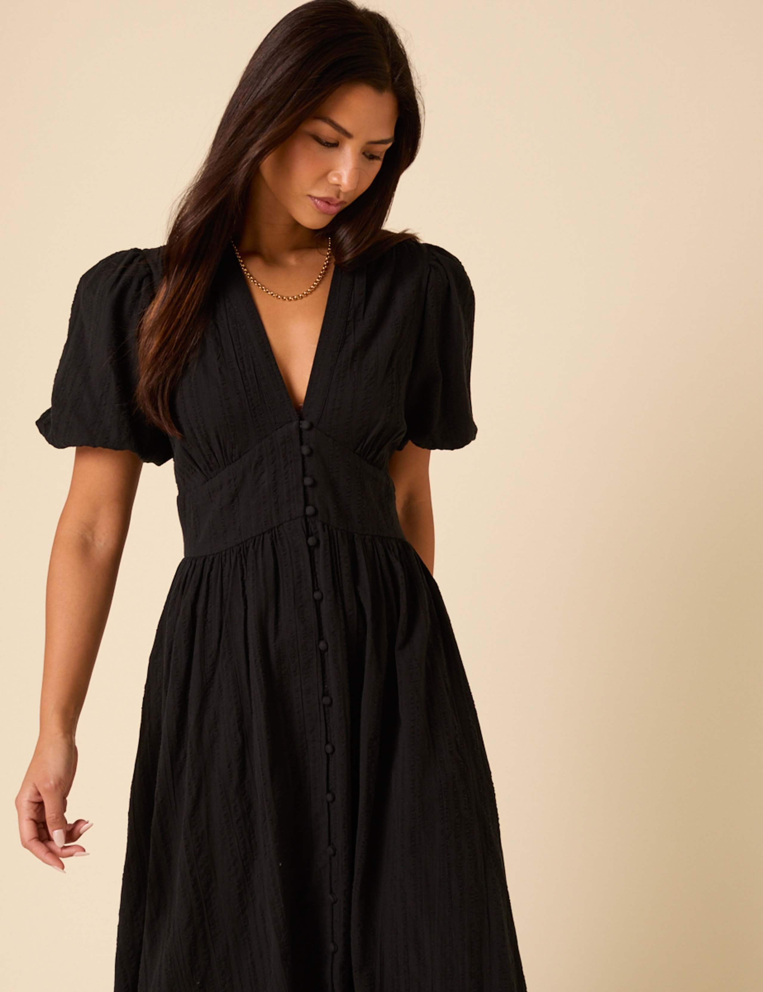 Pure Cotton Polka Dot V-Neck Waisted Dress 4 of 5