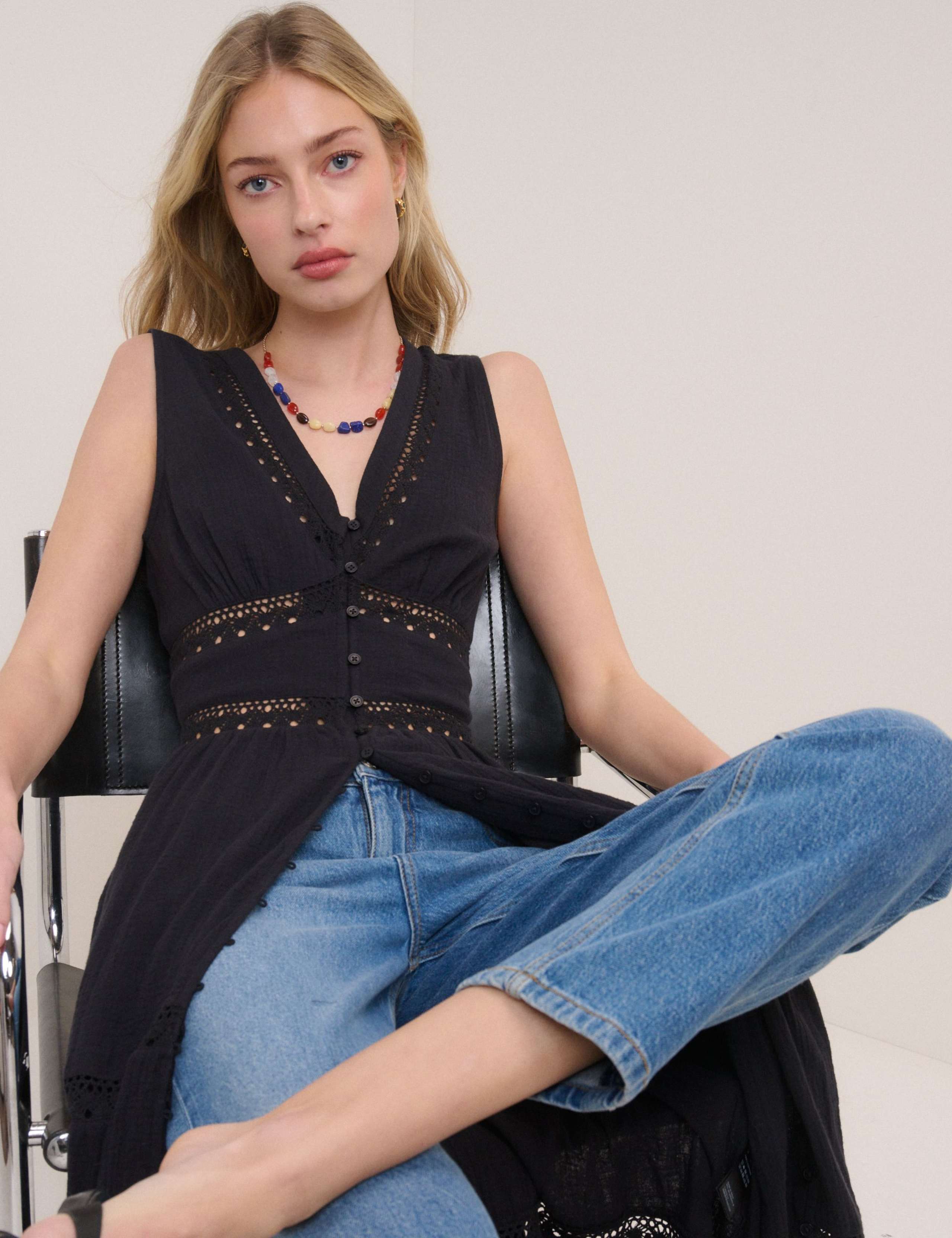 Pure Cotton Textured MidiTiered Dress 3 of 5