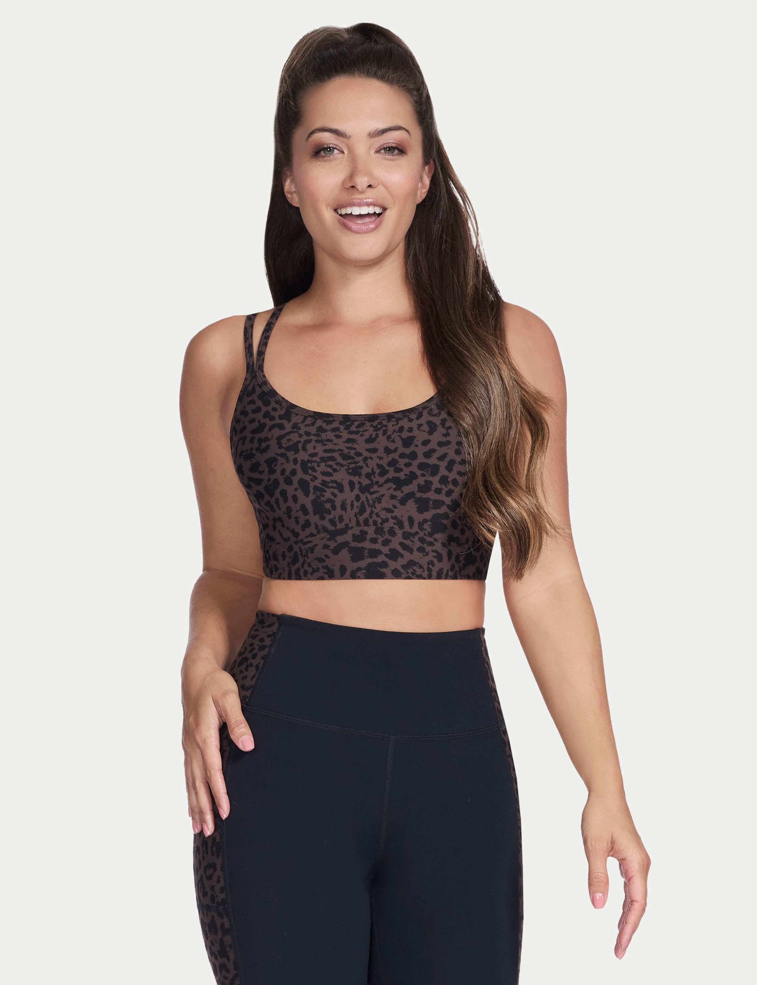 Go Walk Cheetah Non Wired Sports Bra 1 of 3