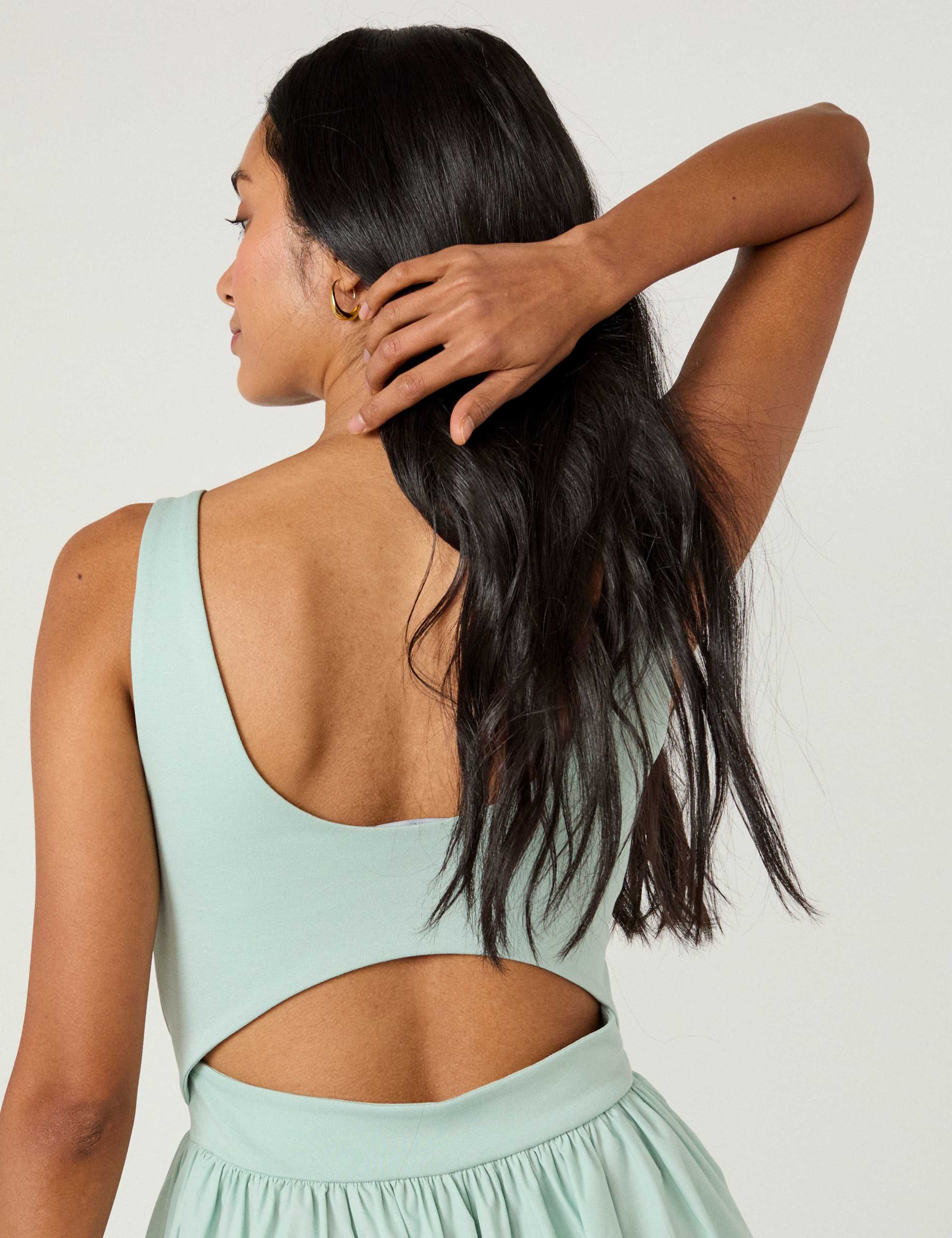 Slash Neck Midi Skater Dress 4 of 5