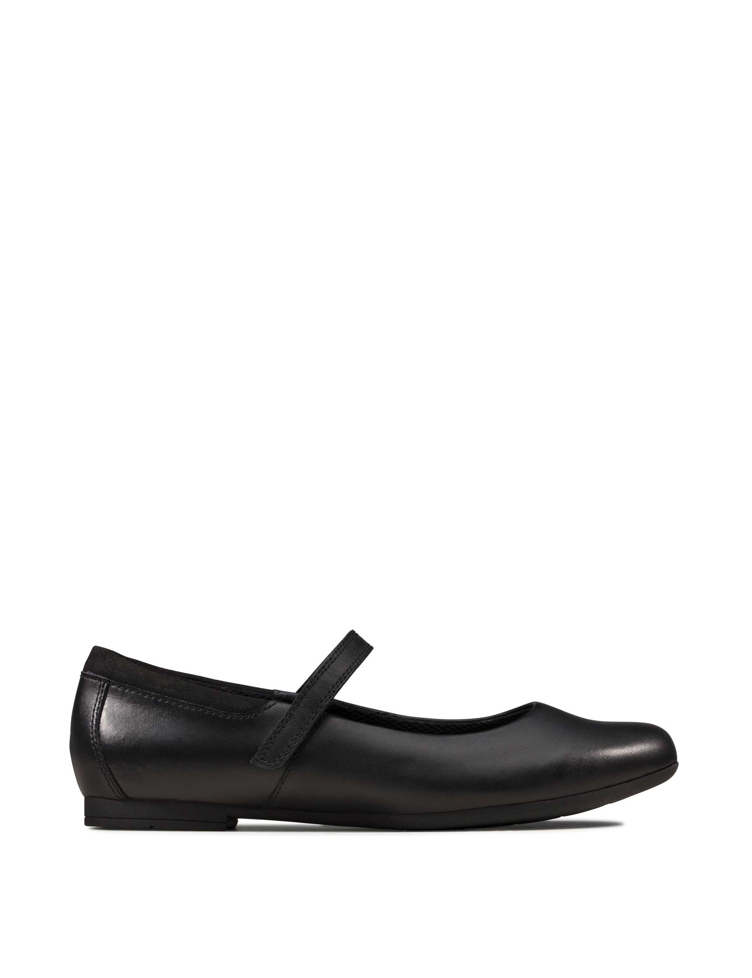 Kids' Leather Riptape School Shoes (3 Large - 5 Large) 1 of 7