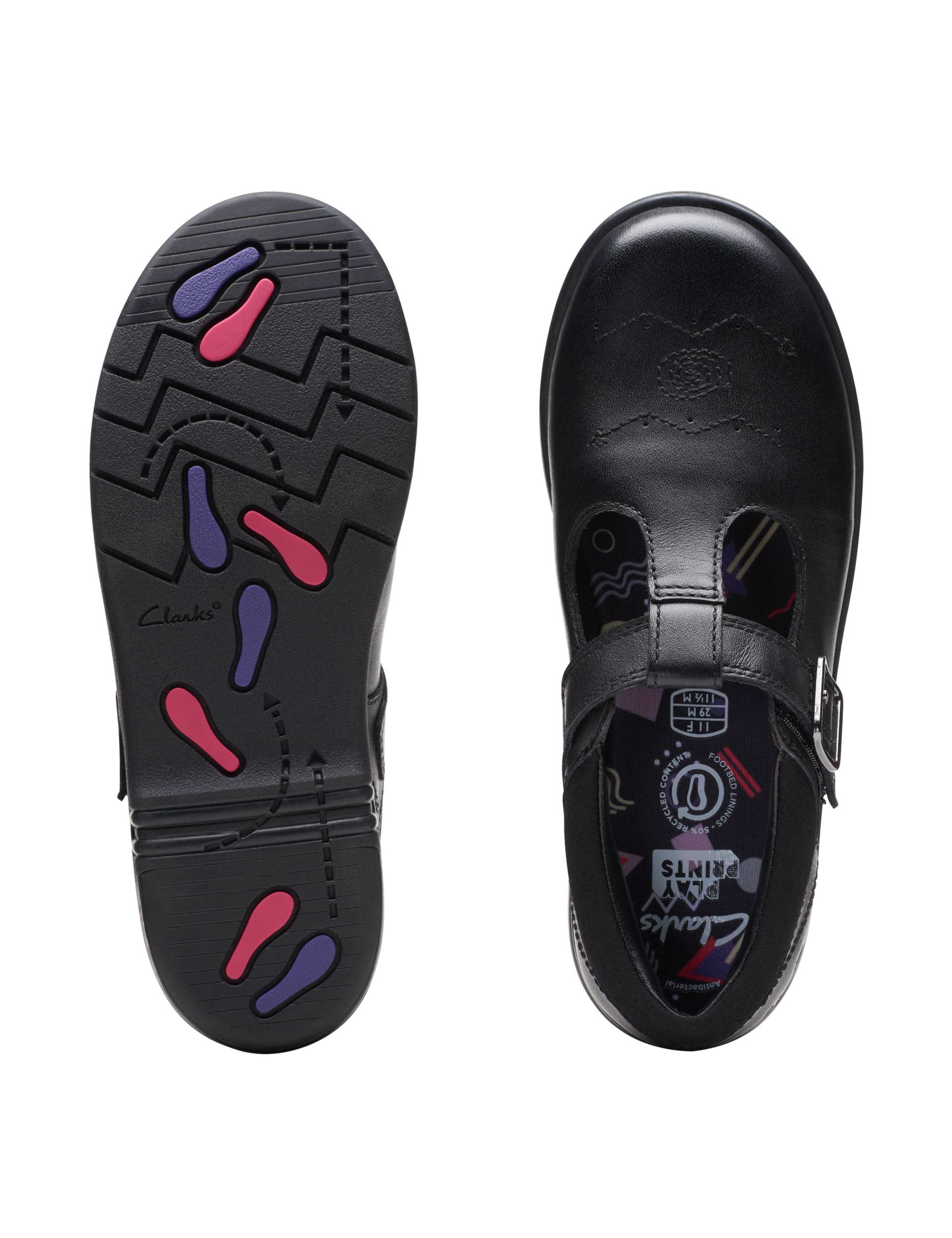 Kids' Leather Riptape School Shoes (8 Small - 2 Large) 3 of 7