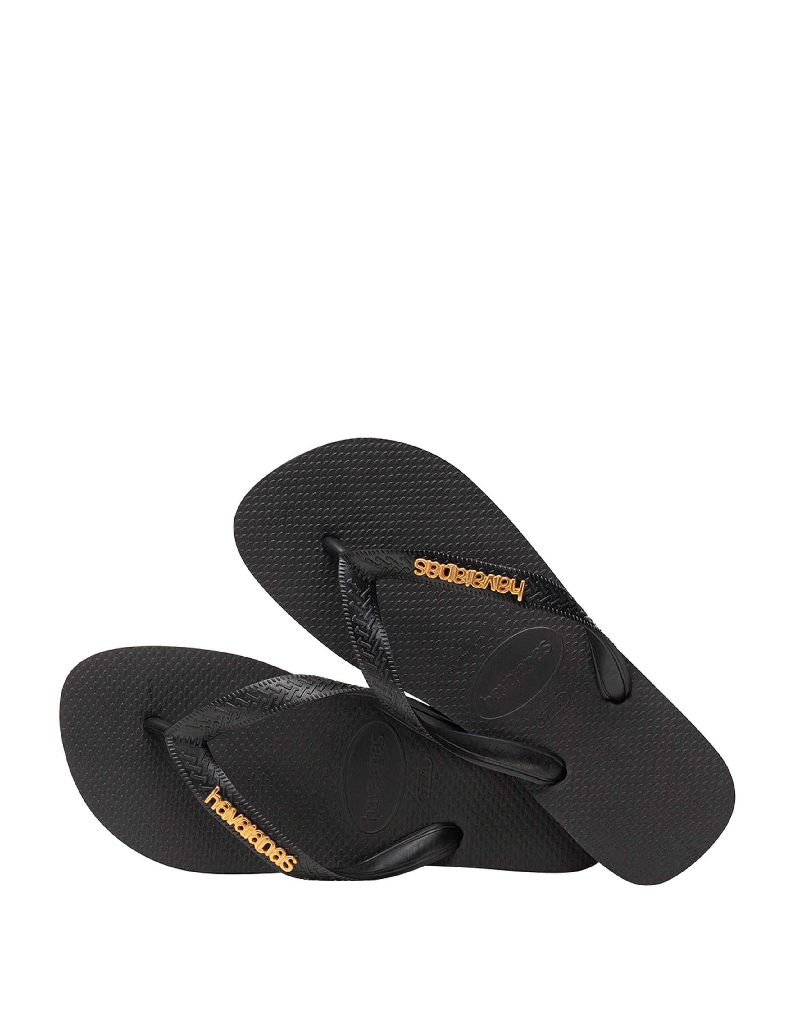 Top Logo Metallic Flip Flops 4 of 4