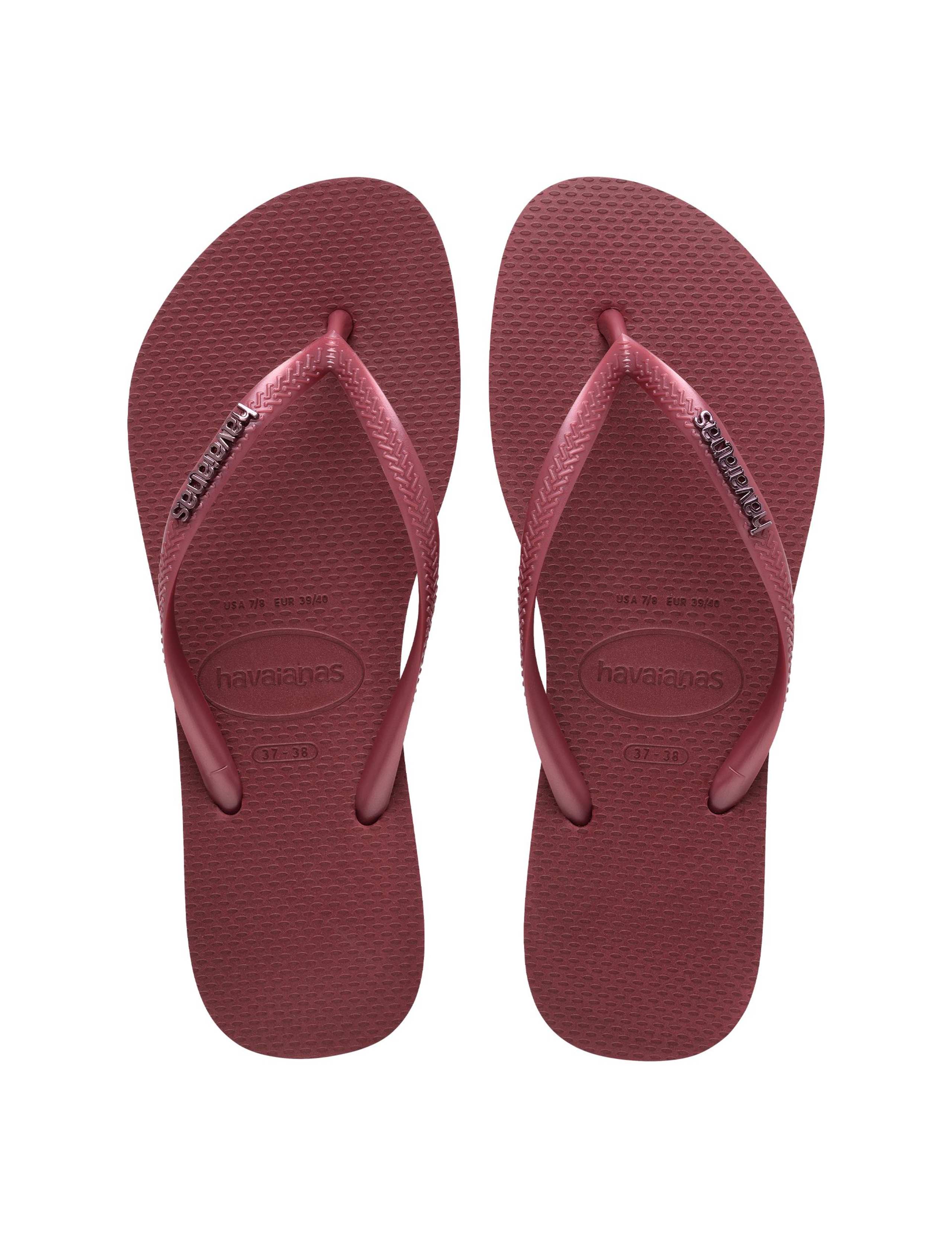 Slim Metallic Flip Flops 2 of 4