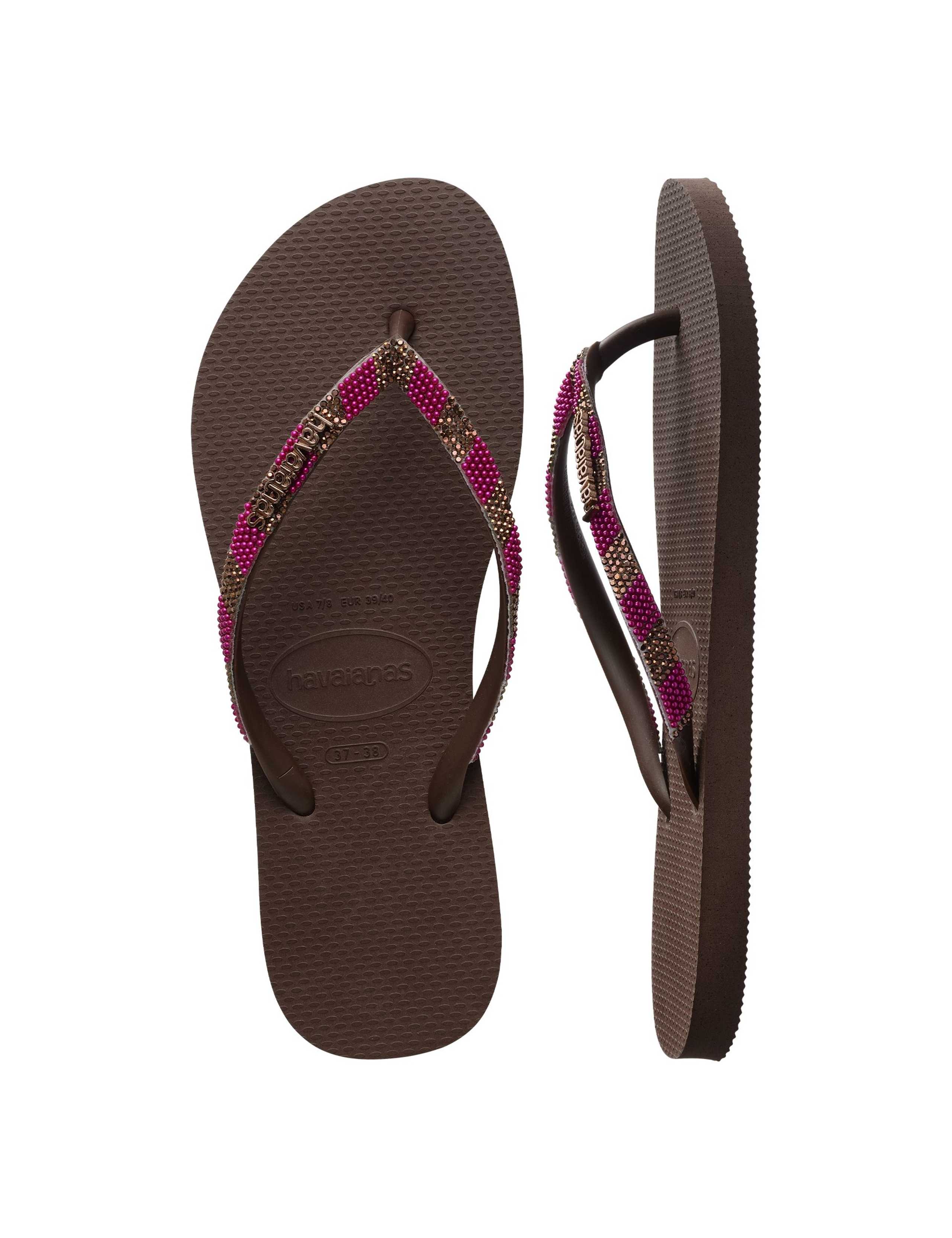 Embellished Sparkle Flat Flip Flops 5 of 11