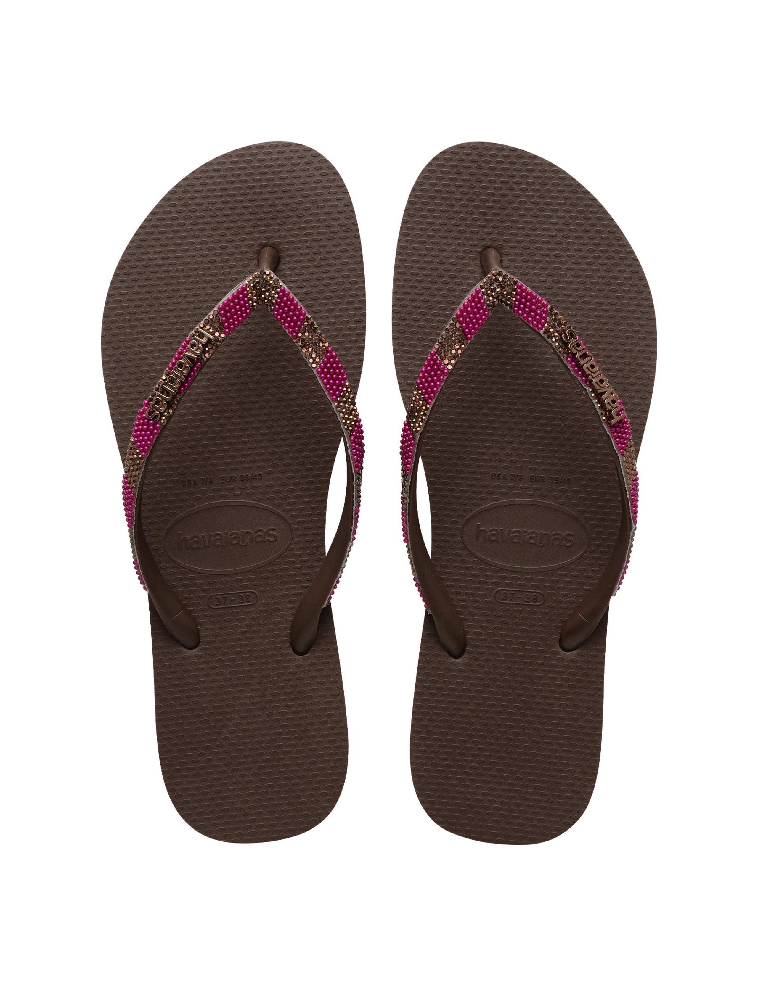 Embellished Sparkle Flat Flip Flops 8 of 11
