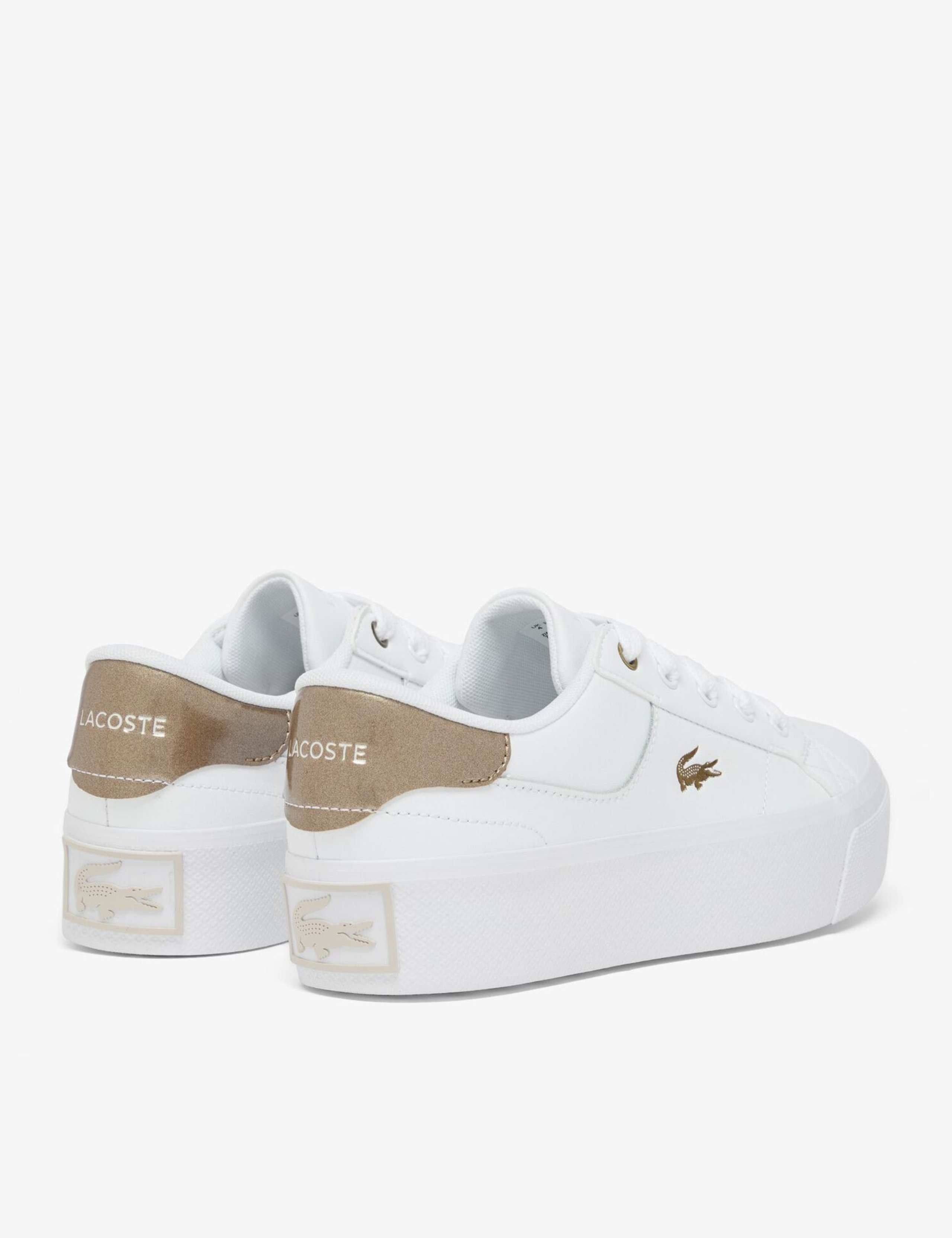 Leather Lace Up Platform Trainers 6 of 8