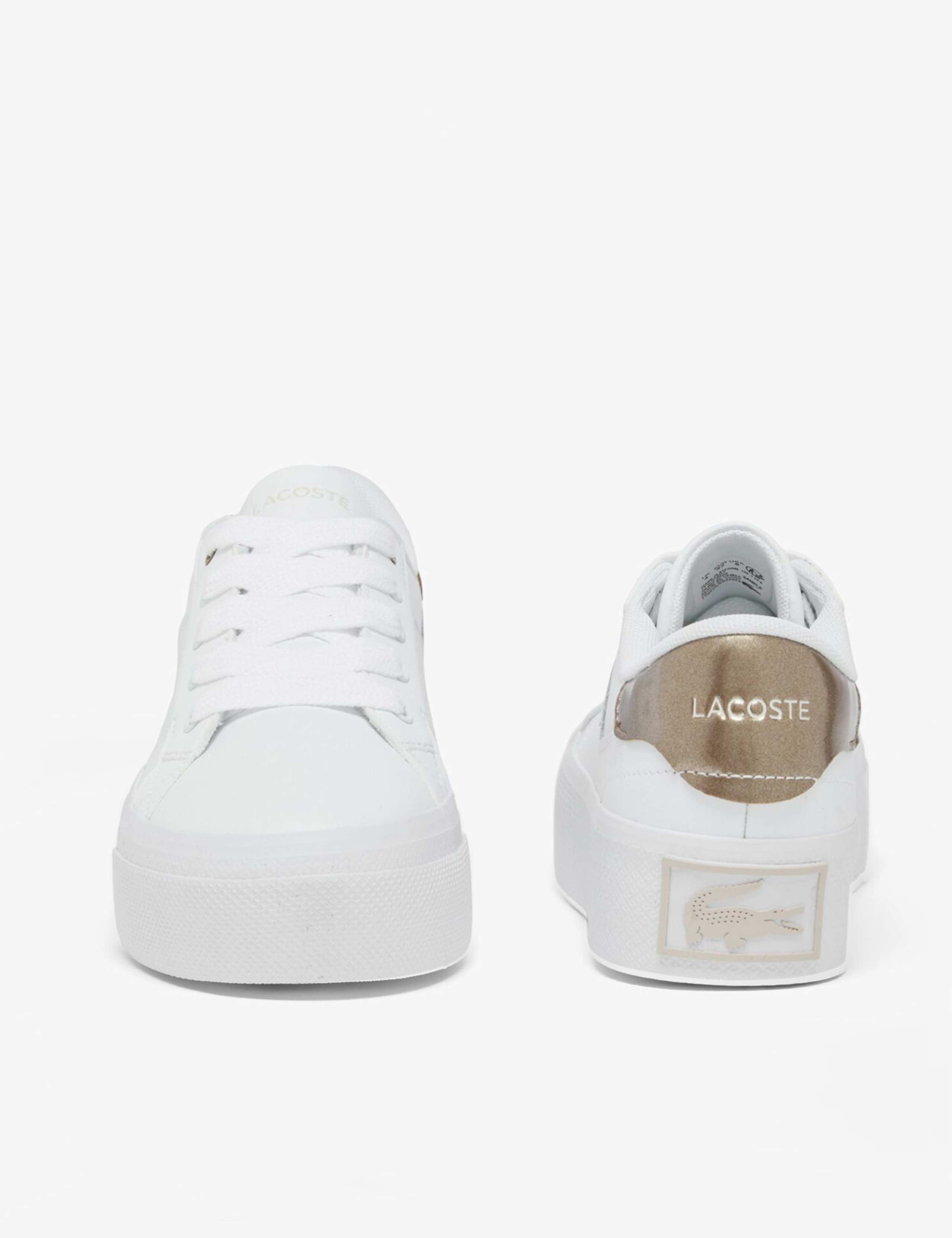 Leather Lace Up Platform Trainers 7 of 8