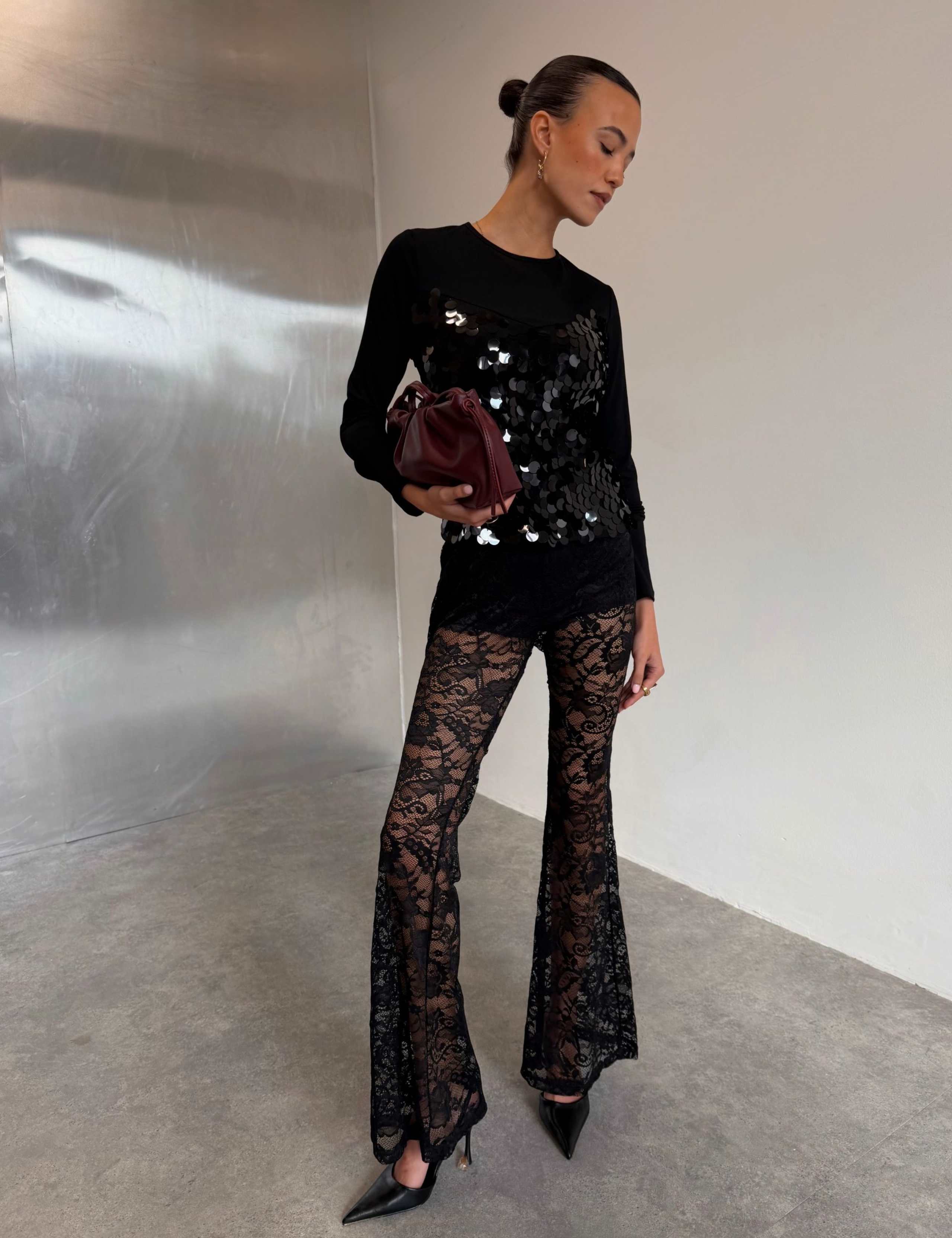 Sheer Lace Trousers 1 of 4