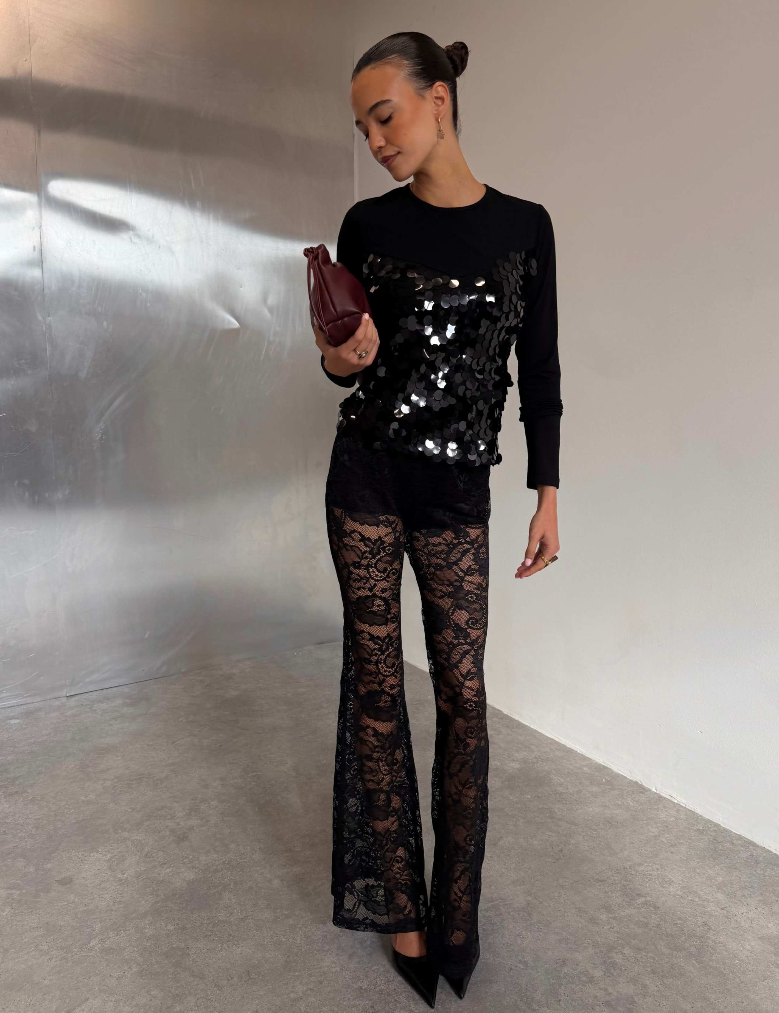 Sheer Lace Trousers 2 of 4