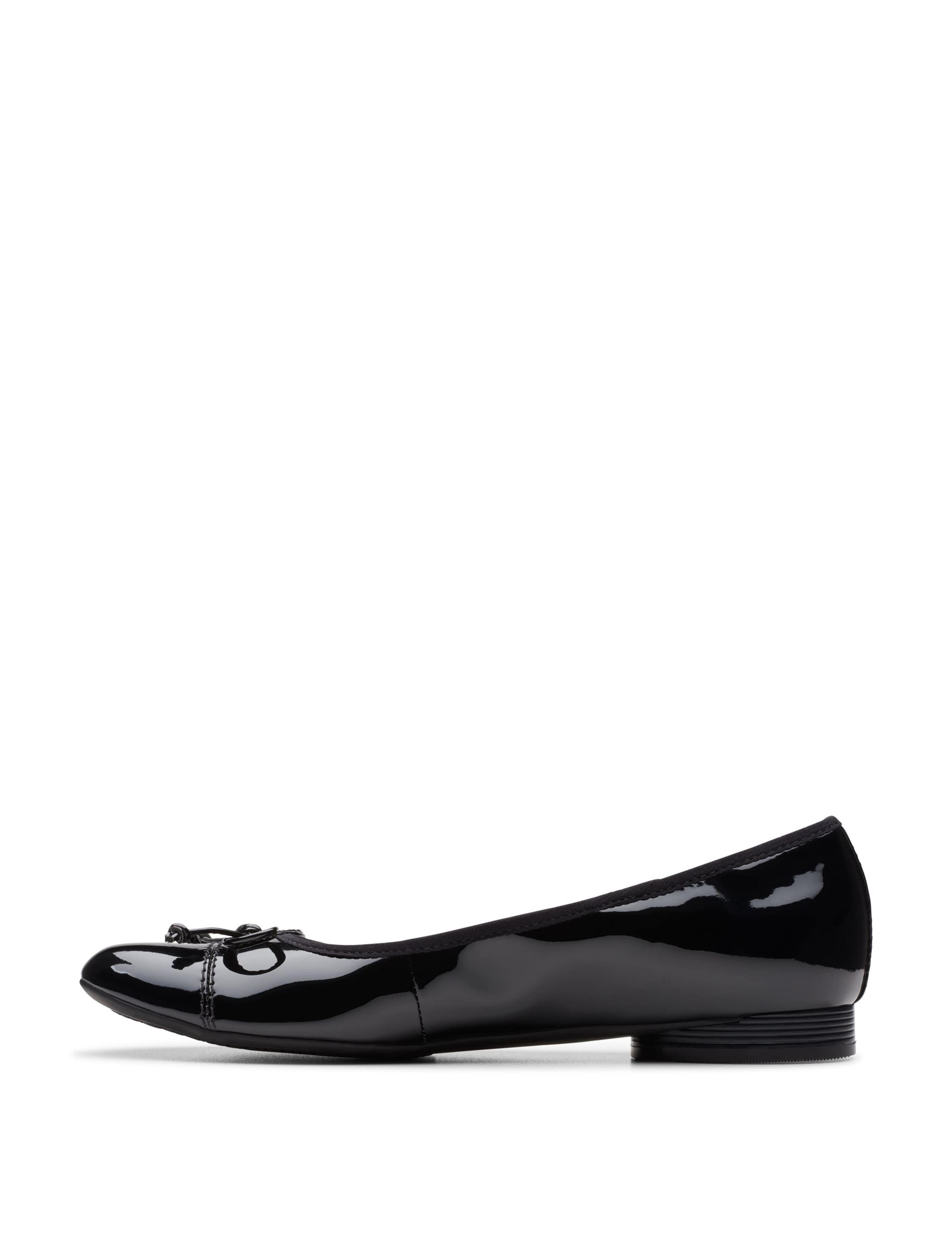 Wide Fit Patent Bow Flat Ballet Pumps 4 of 8