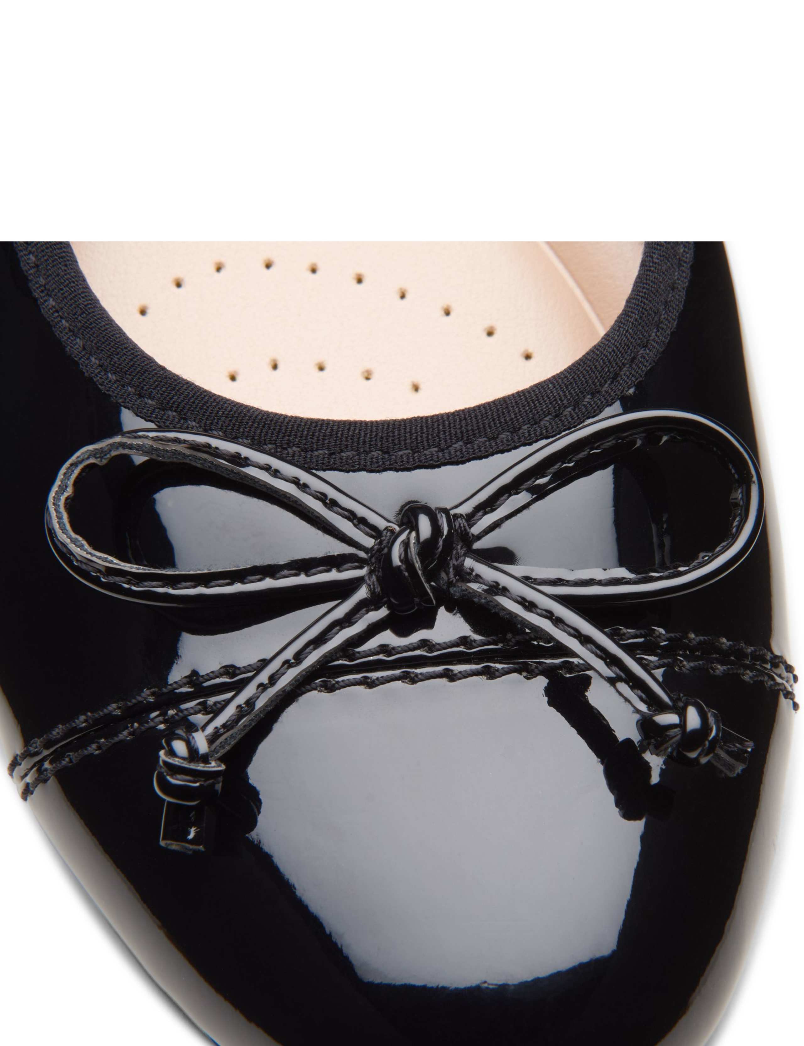Wide Fit Patent Bow Flat Ballet Pumps 8 of 8