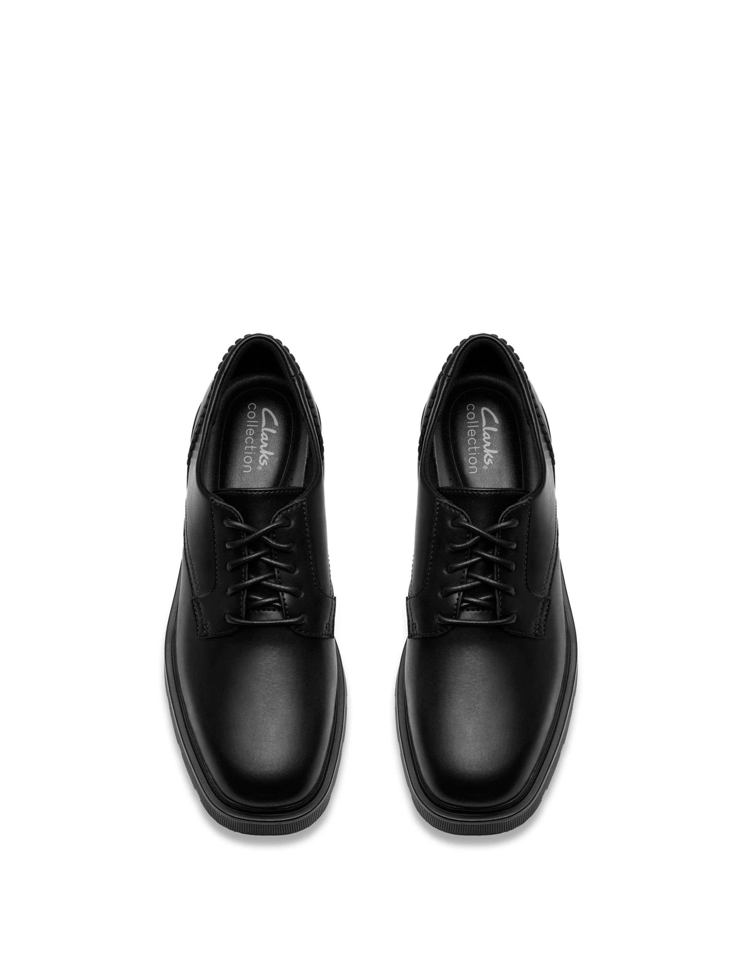 Leather Block Heel Square Toe Shoes 4 of 6