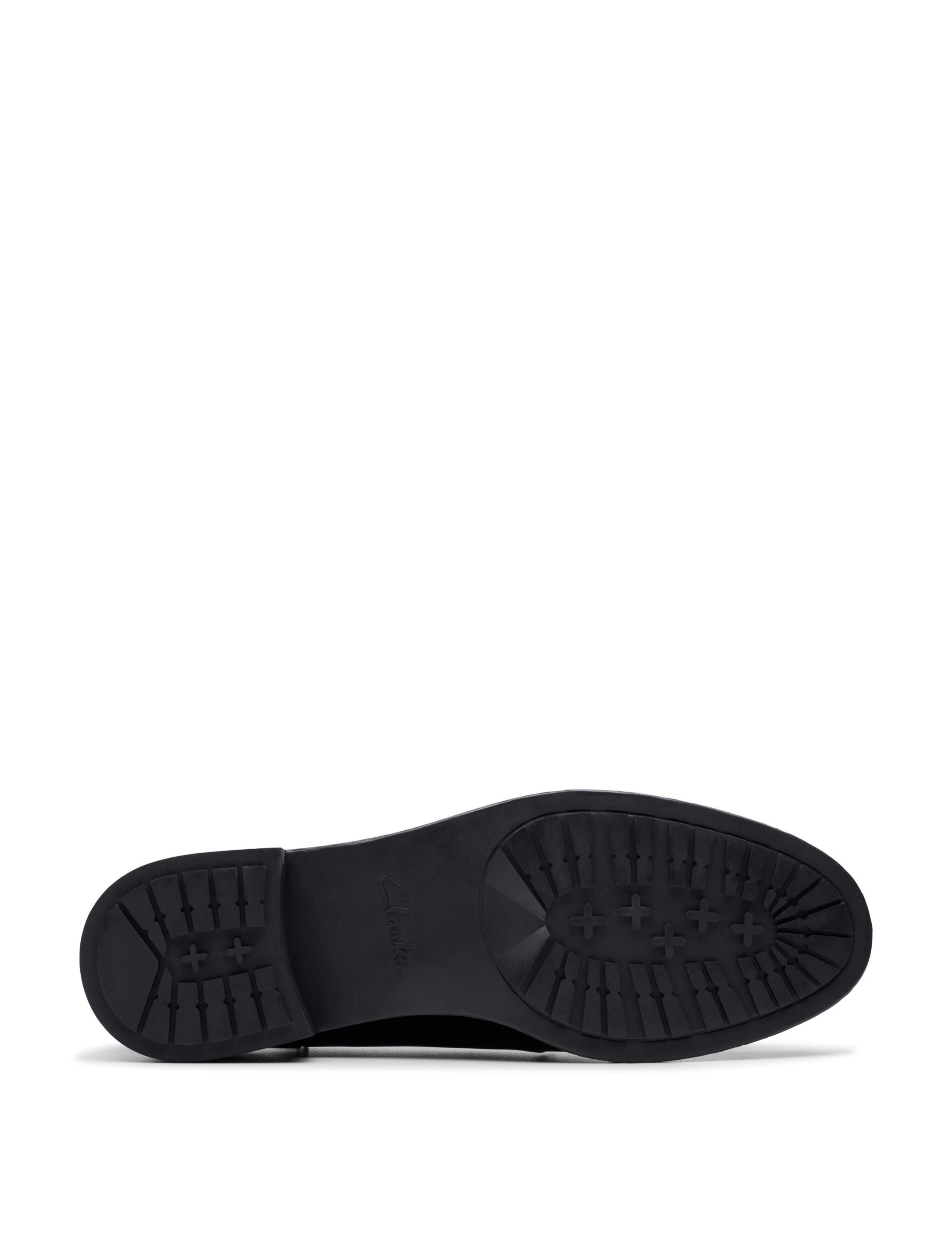 Wide Fit Leather Patent Block Heel Loafers 7 of 8