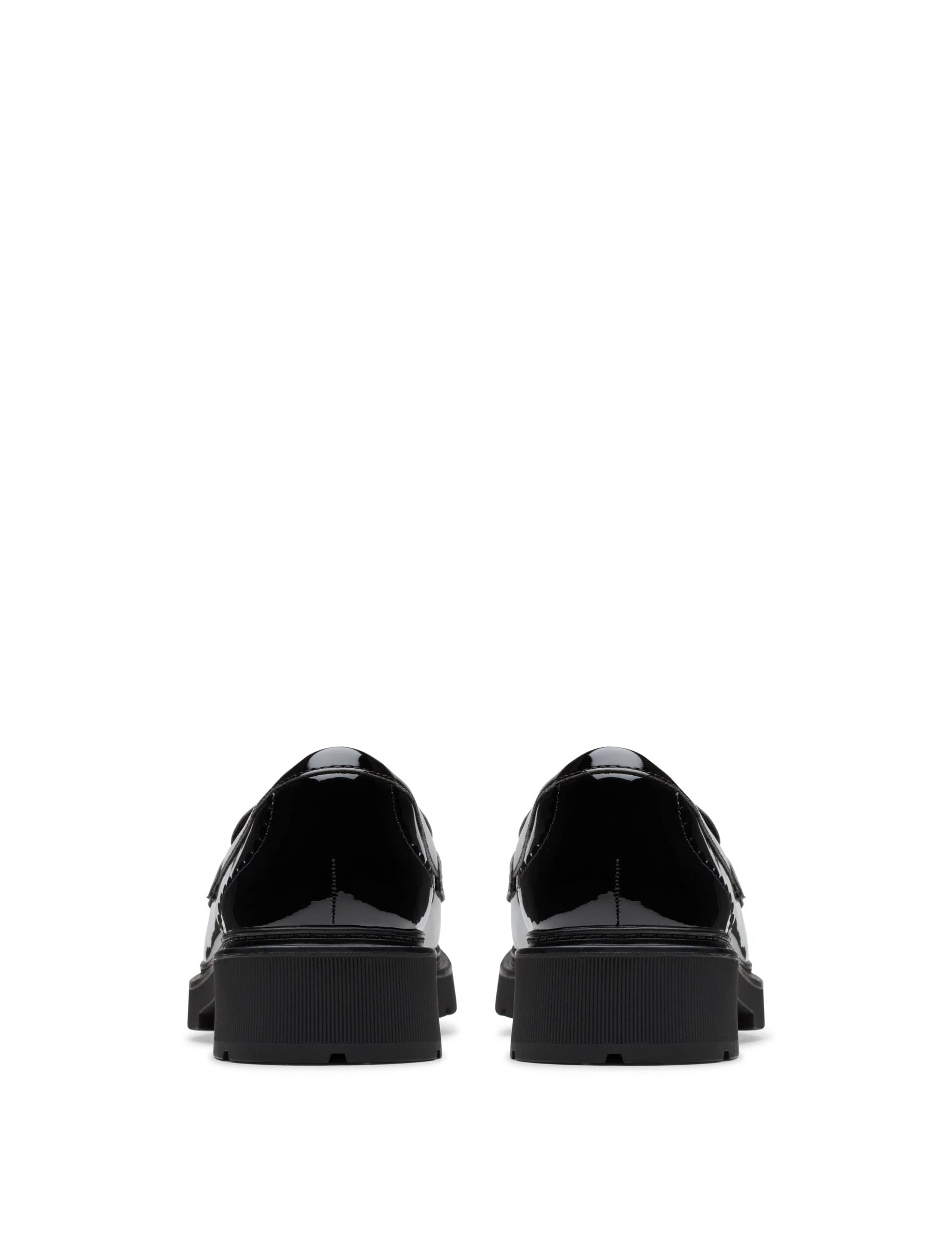 Leather Patent Tassel Block Heel Loafers 5 of 6