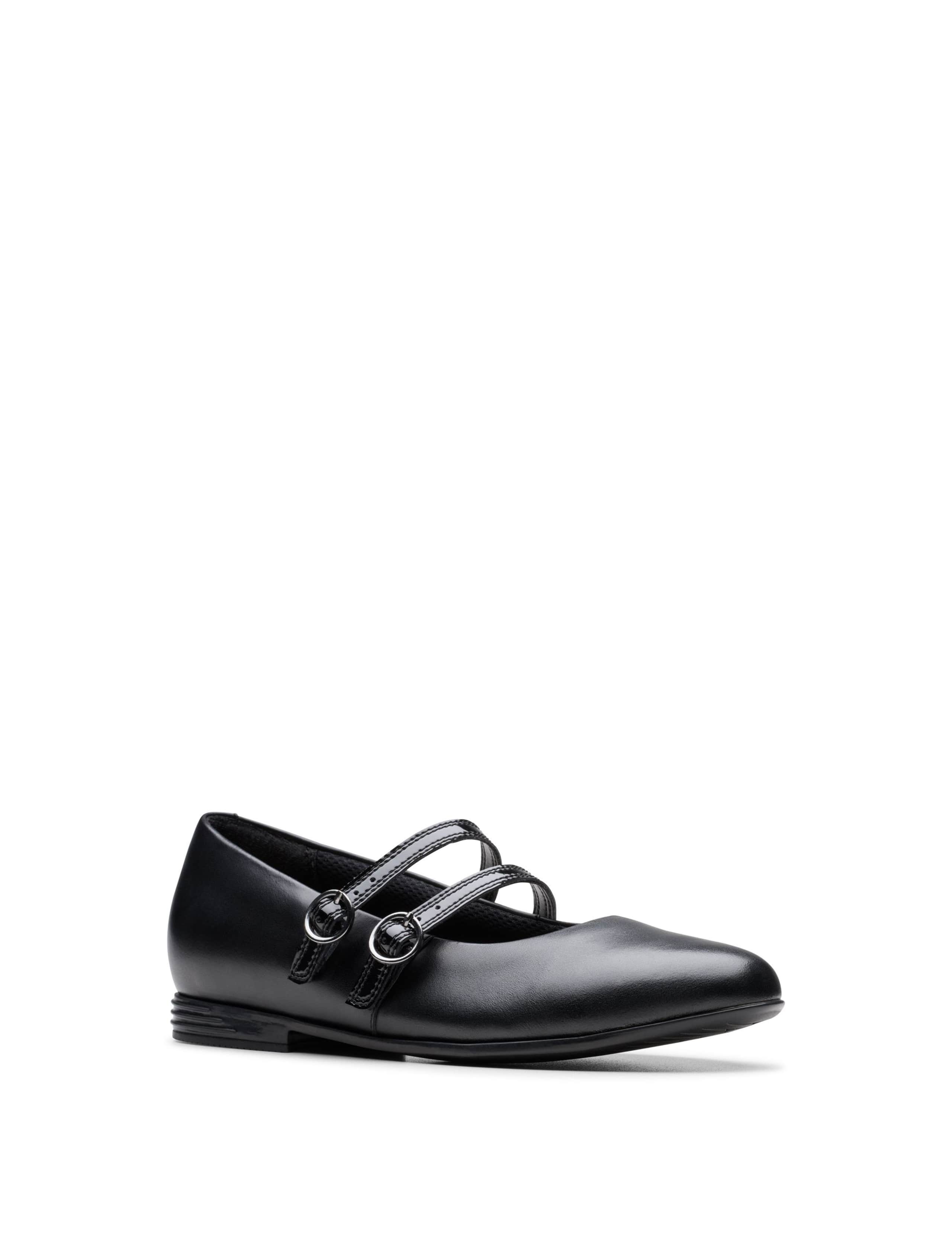 Black Leather School Shoes (3½ Large-7 Large) 2 of 6