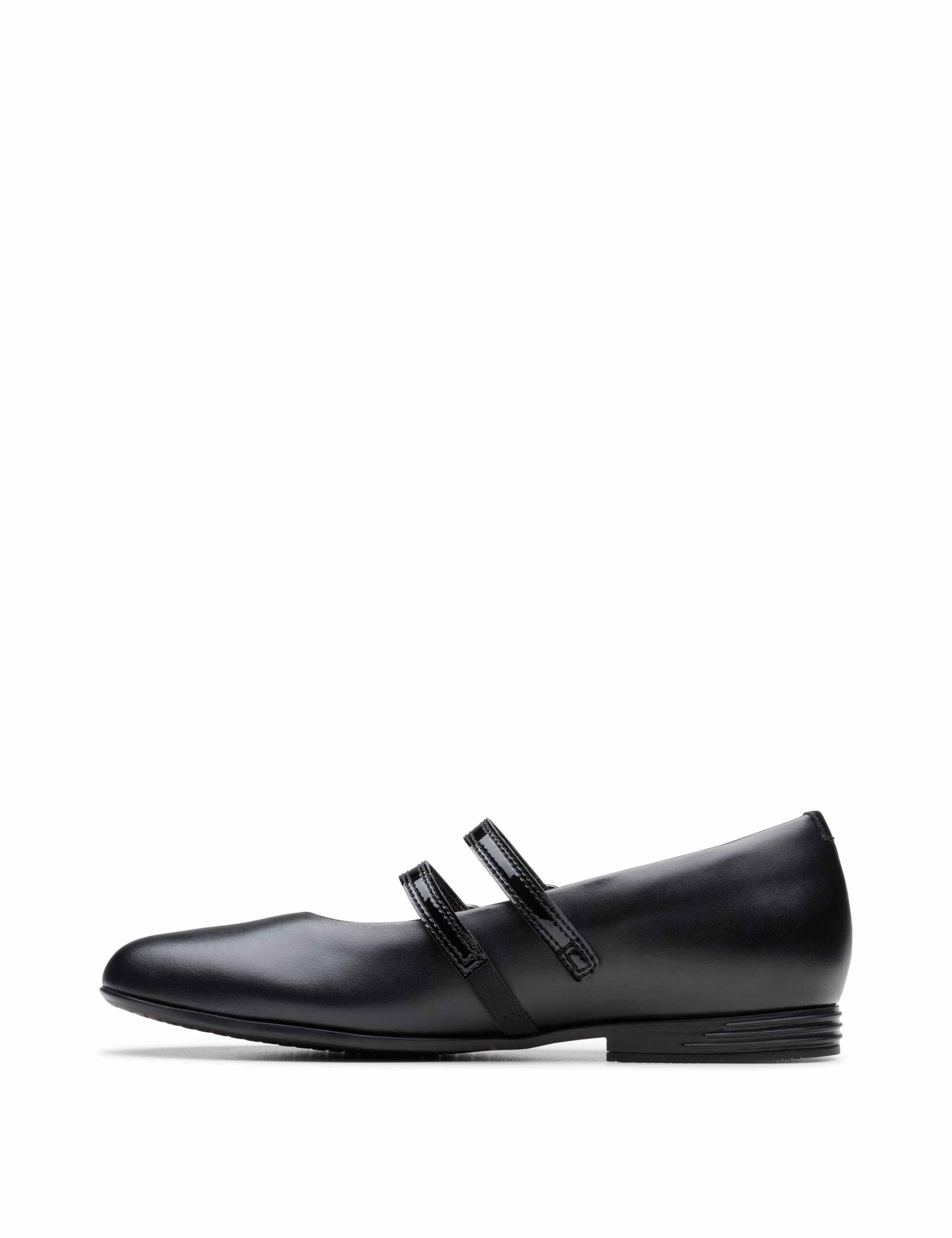 Black Leather School Shoes (3½ Large-7 Large) 3 of 6