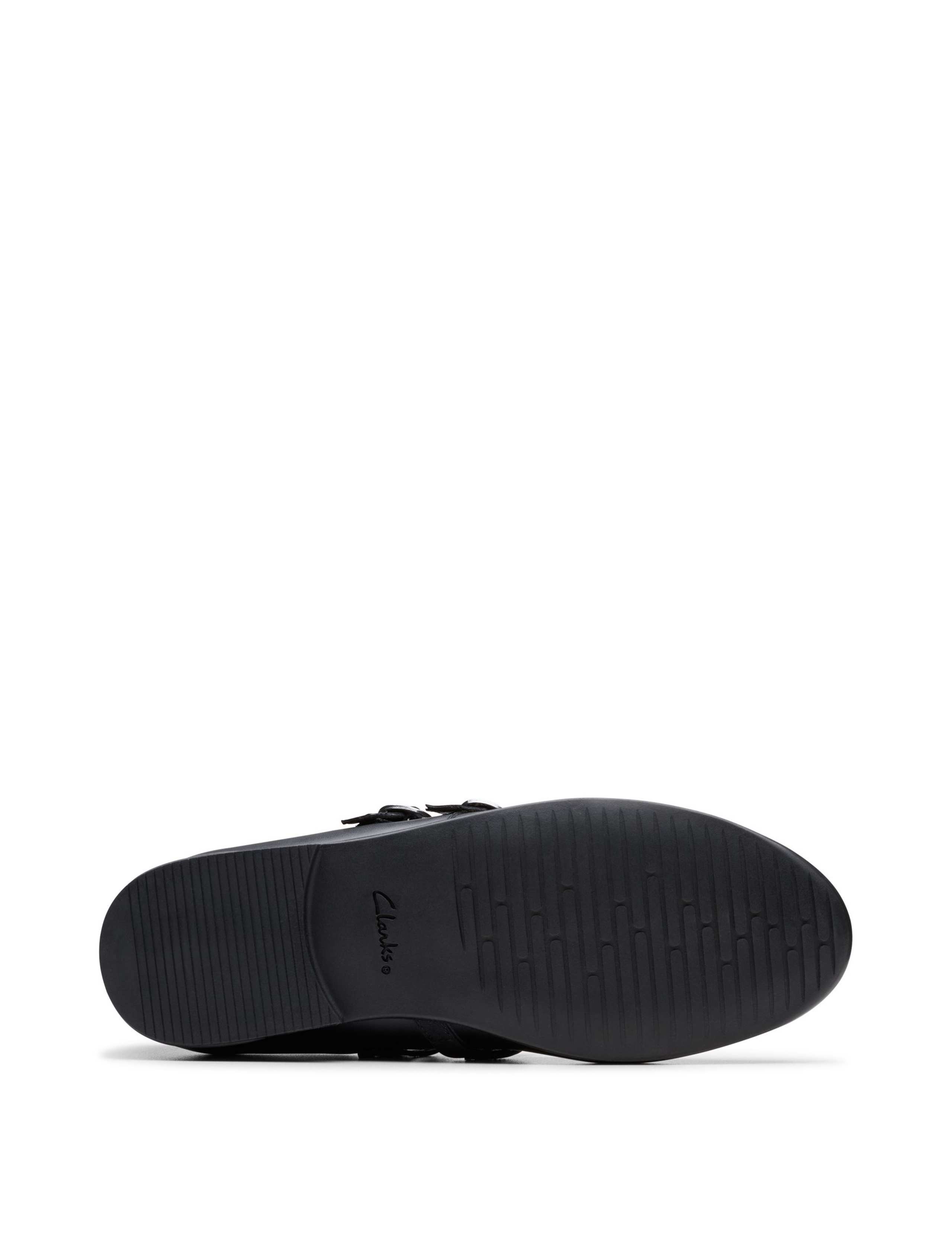 Black Leather School Shoes (3½ Large-7 Large) 6 of 6