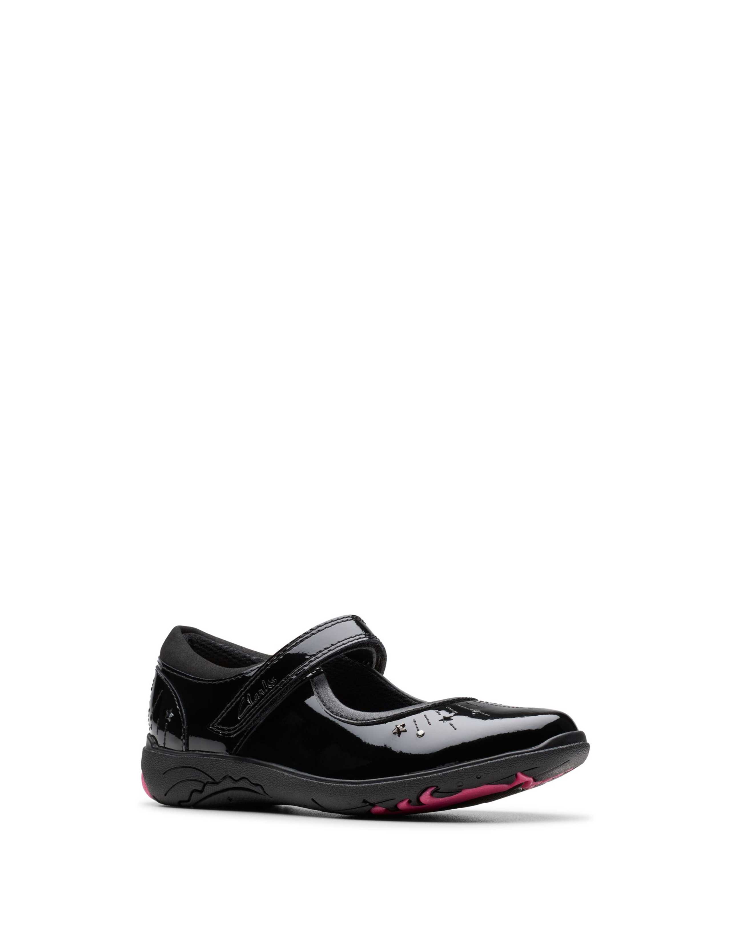 Leather Riptape School Shoes (8 Small-2½ Large) 2 of 6