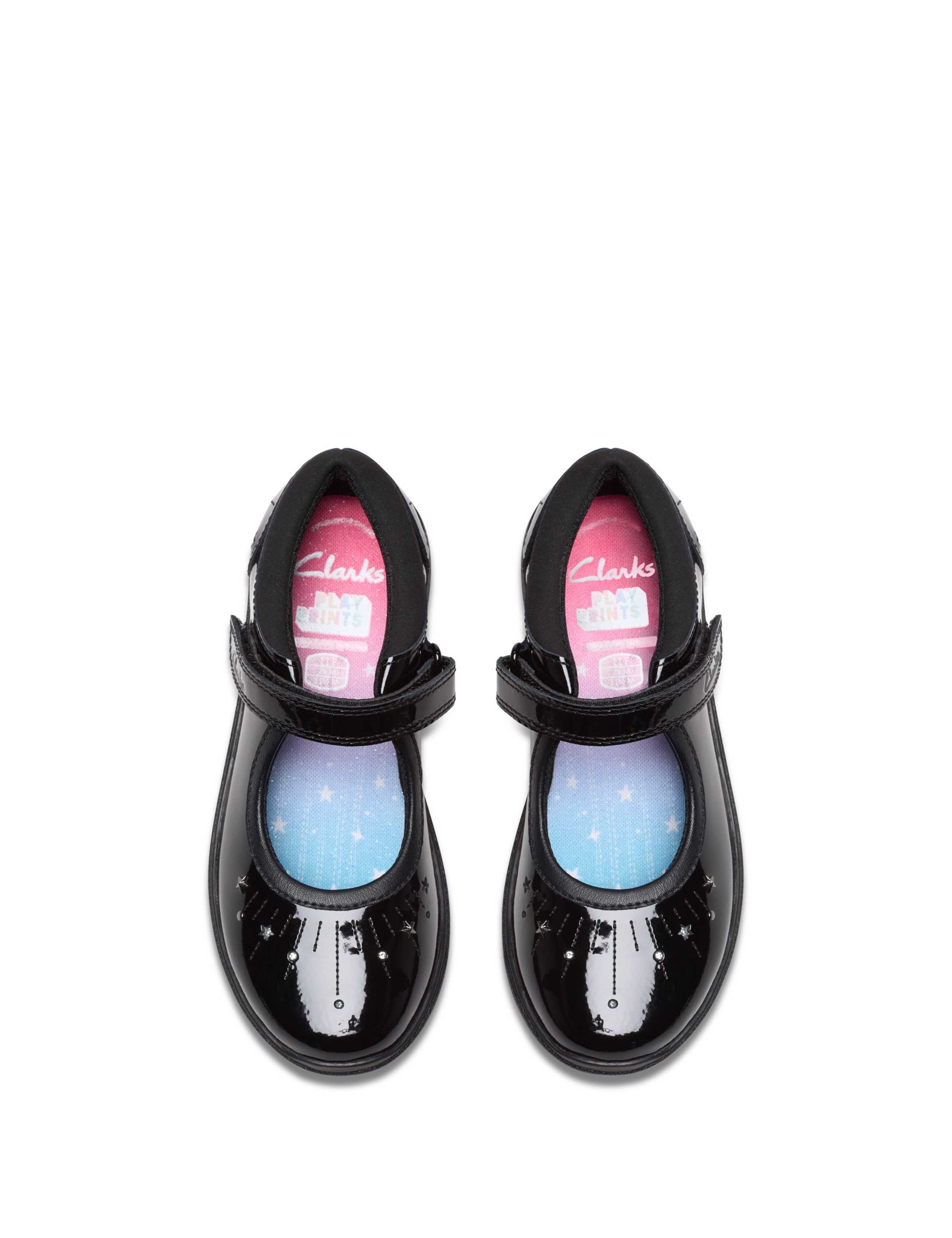 Leather Riptape School Shoes (8 Small-2½ Large) 4 of 6
