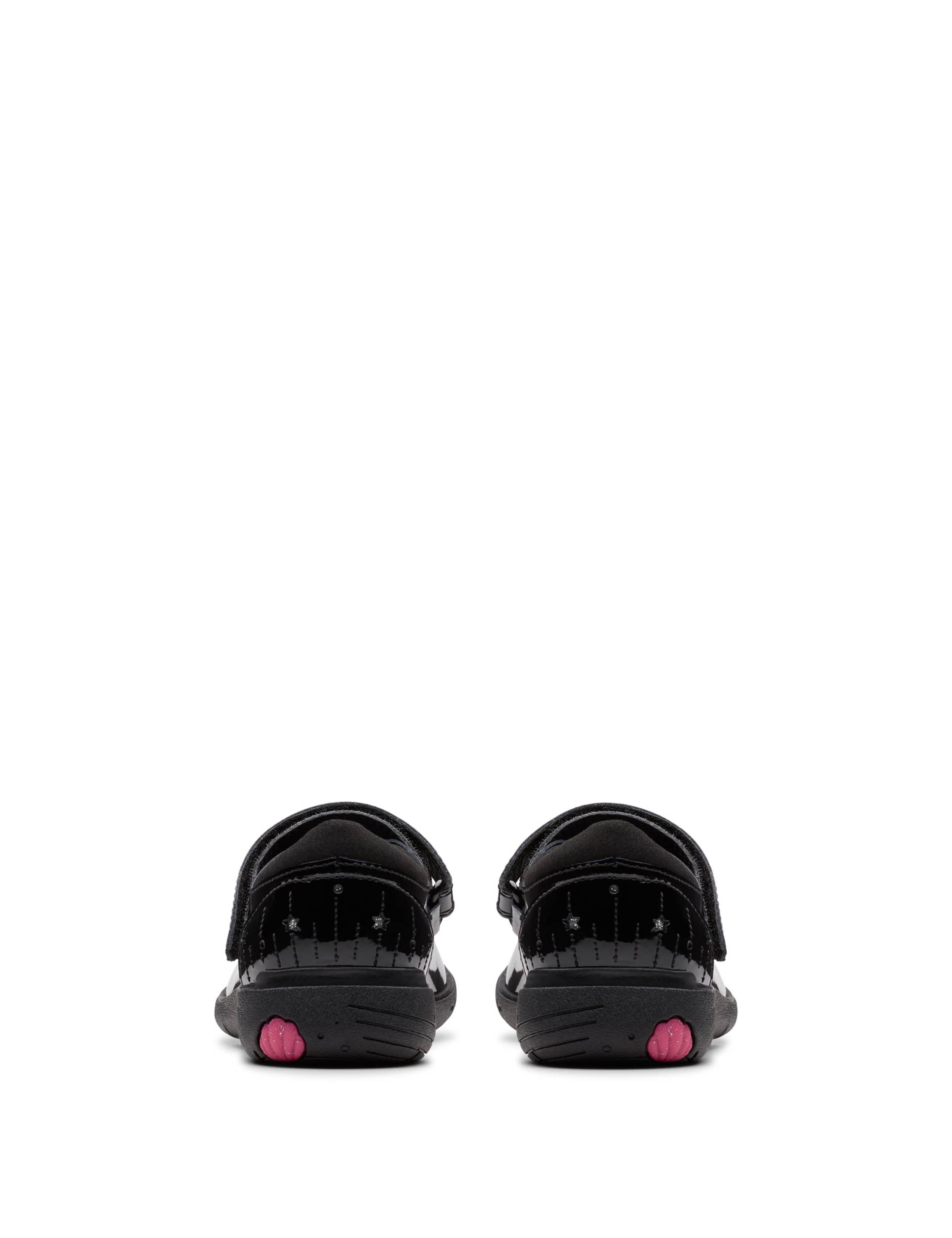 Leather Riptape School Shoes (8 Small-2½ Large) 5 of 6
