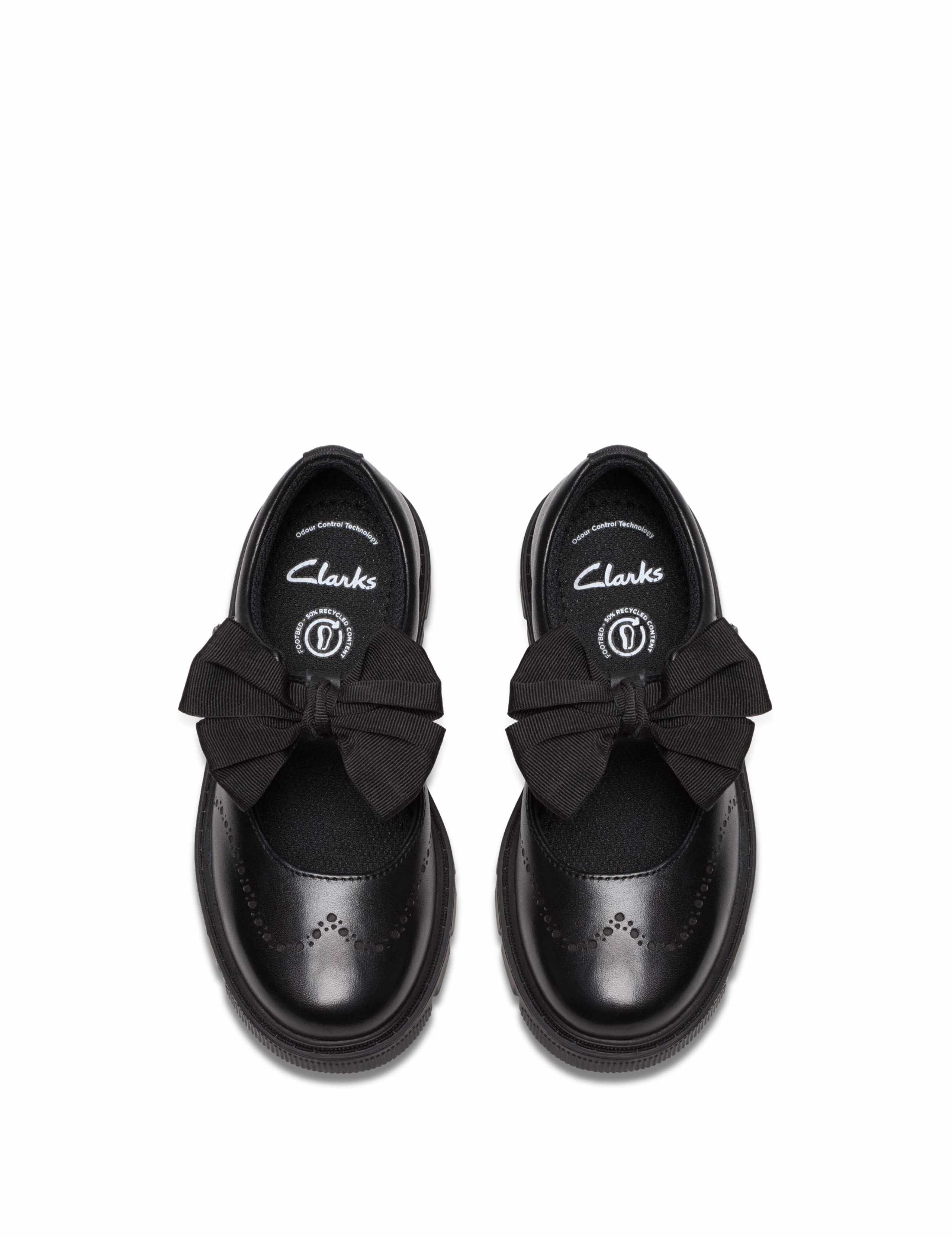 Leather Bow School Shoes (10 Small-2½ Large) 4 of 6