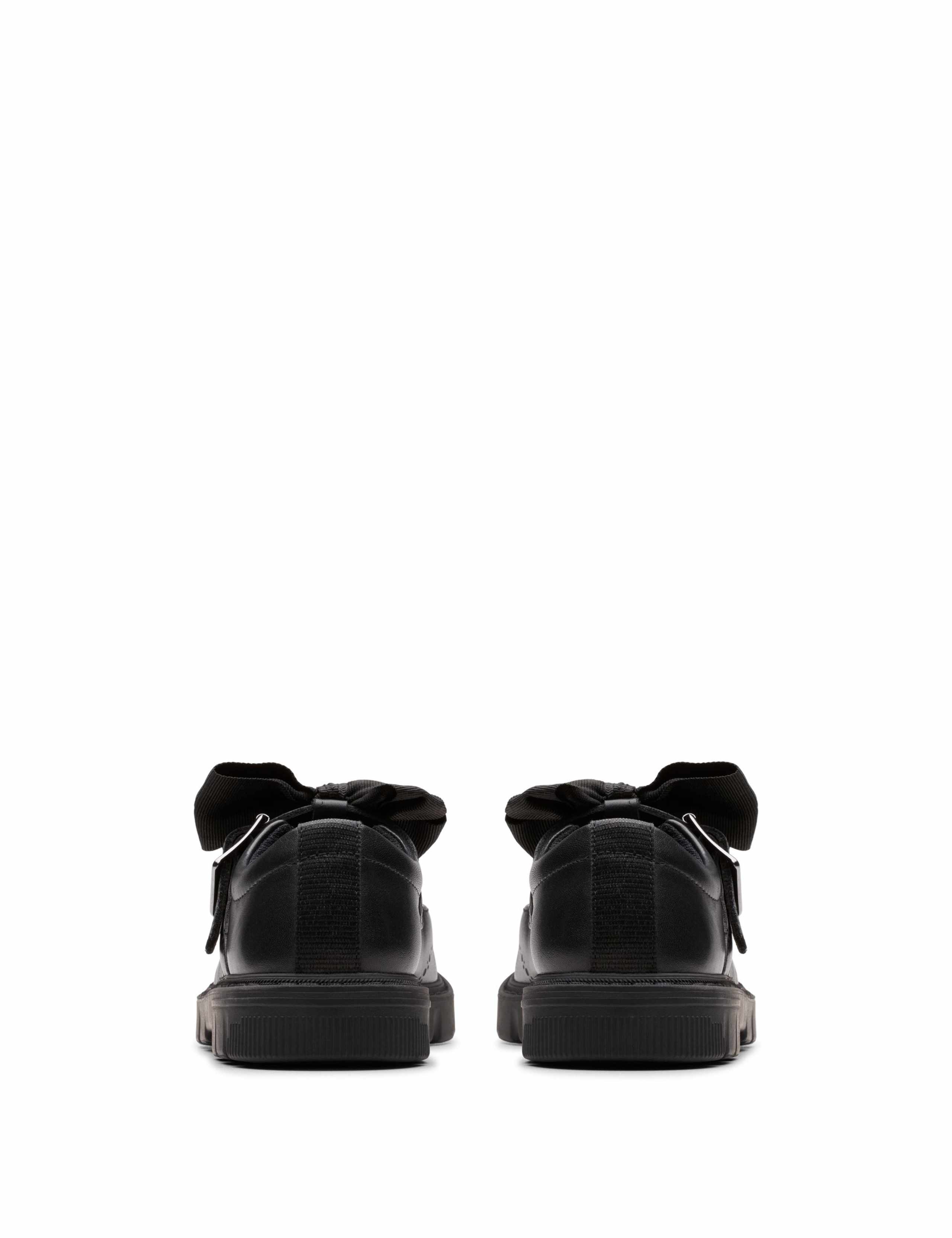 Leather Bow School Shoes (10 Small-2½ Large) 5 of 6