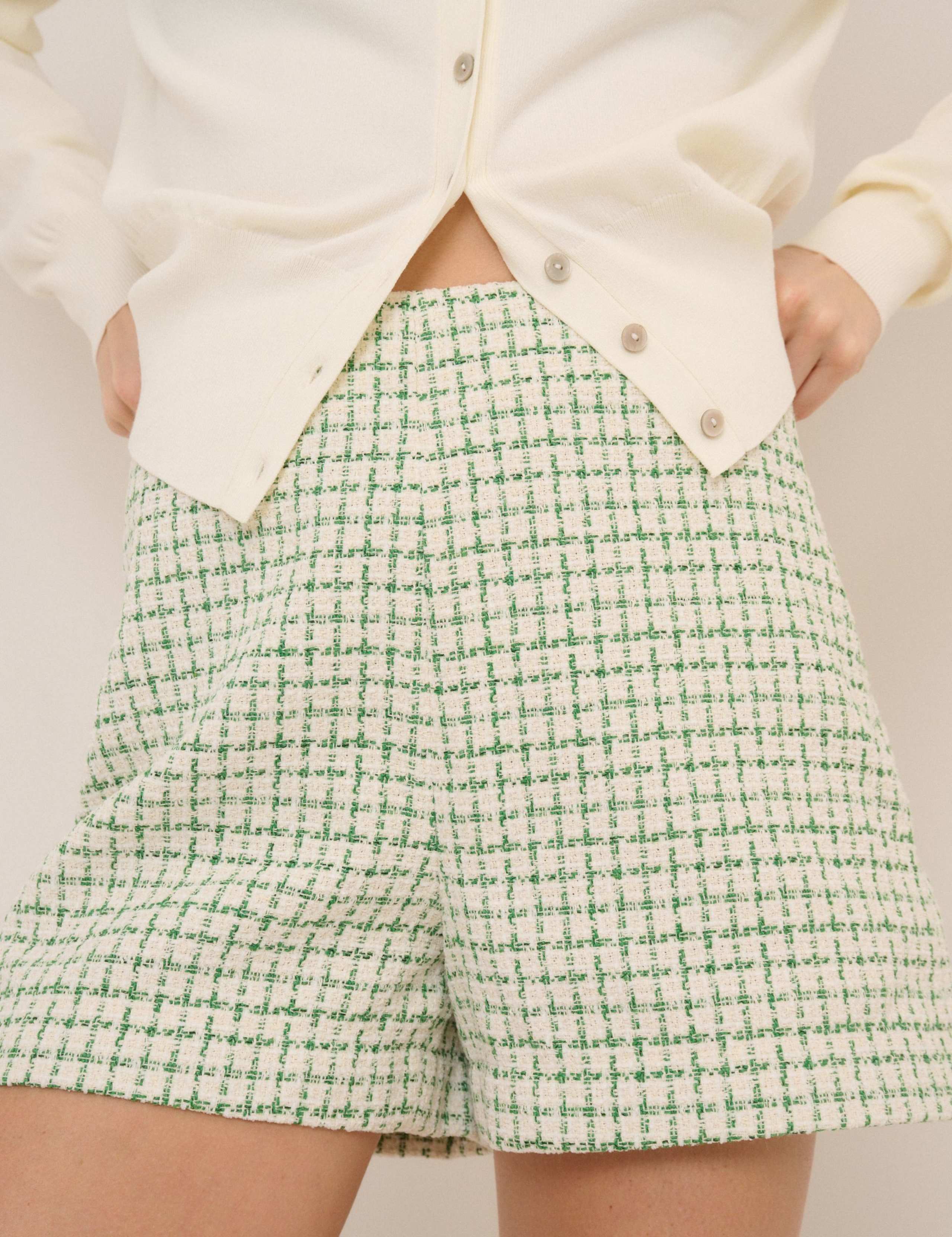 Boucle High Waisted Tailored Shorts 6 of 6