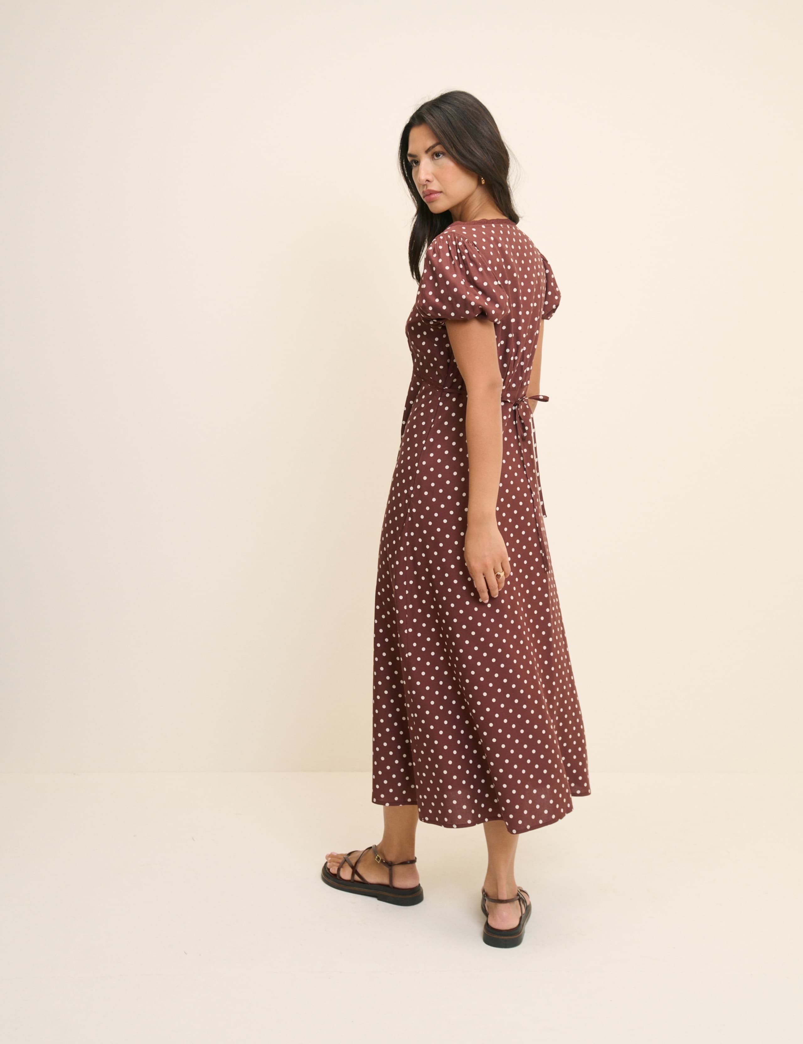 Polka Dot Midi Tea Dress 5 of 8