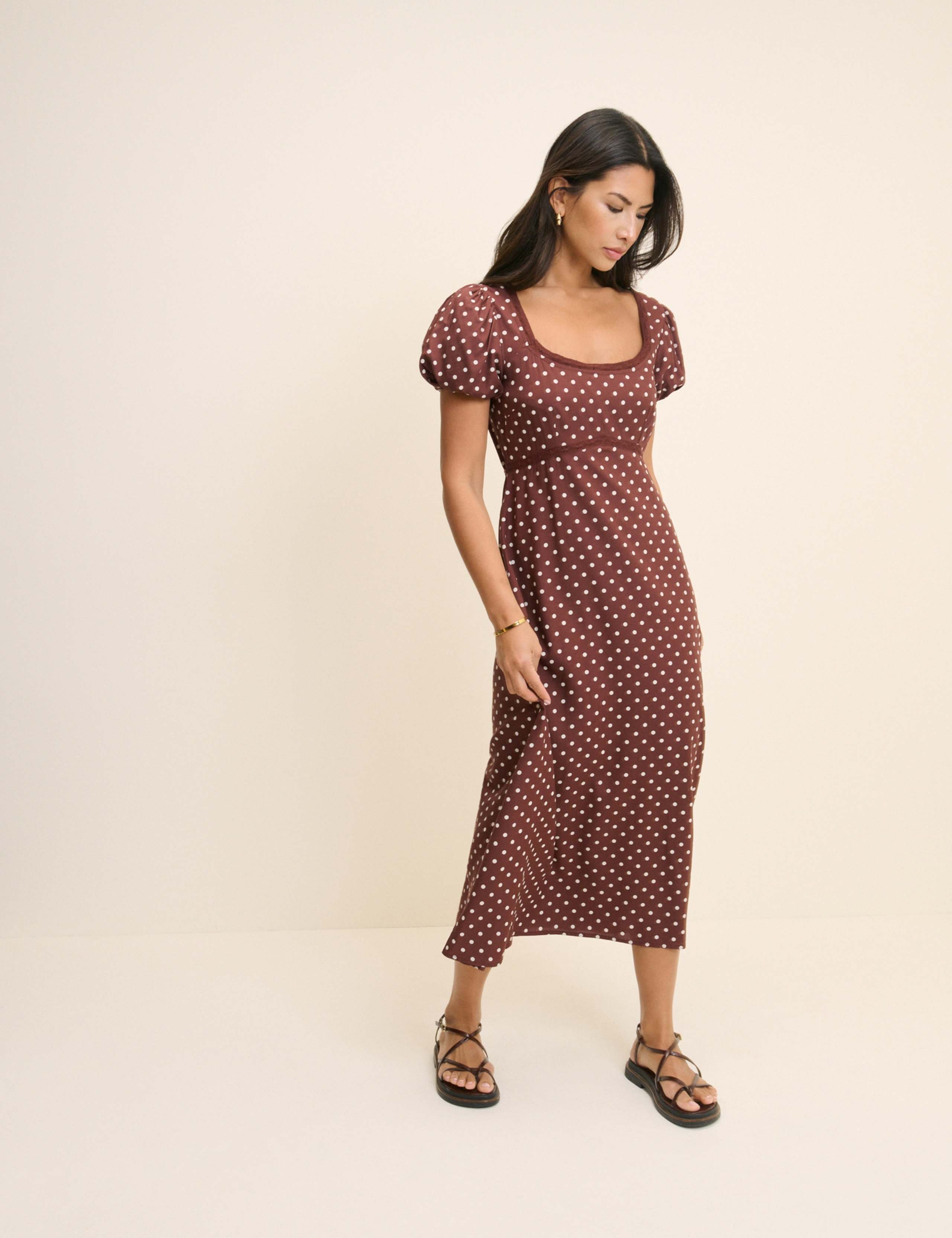 Polka Dot Midi Tea Dress 6 of 8