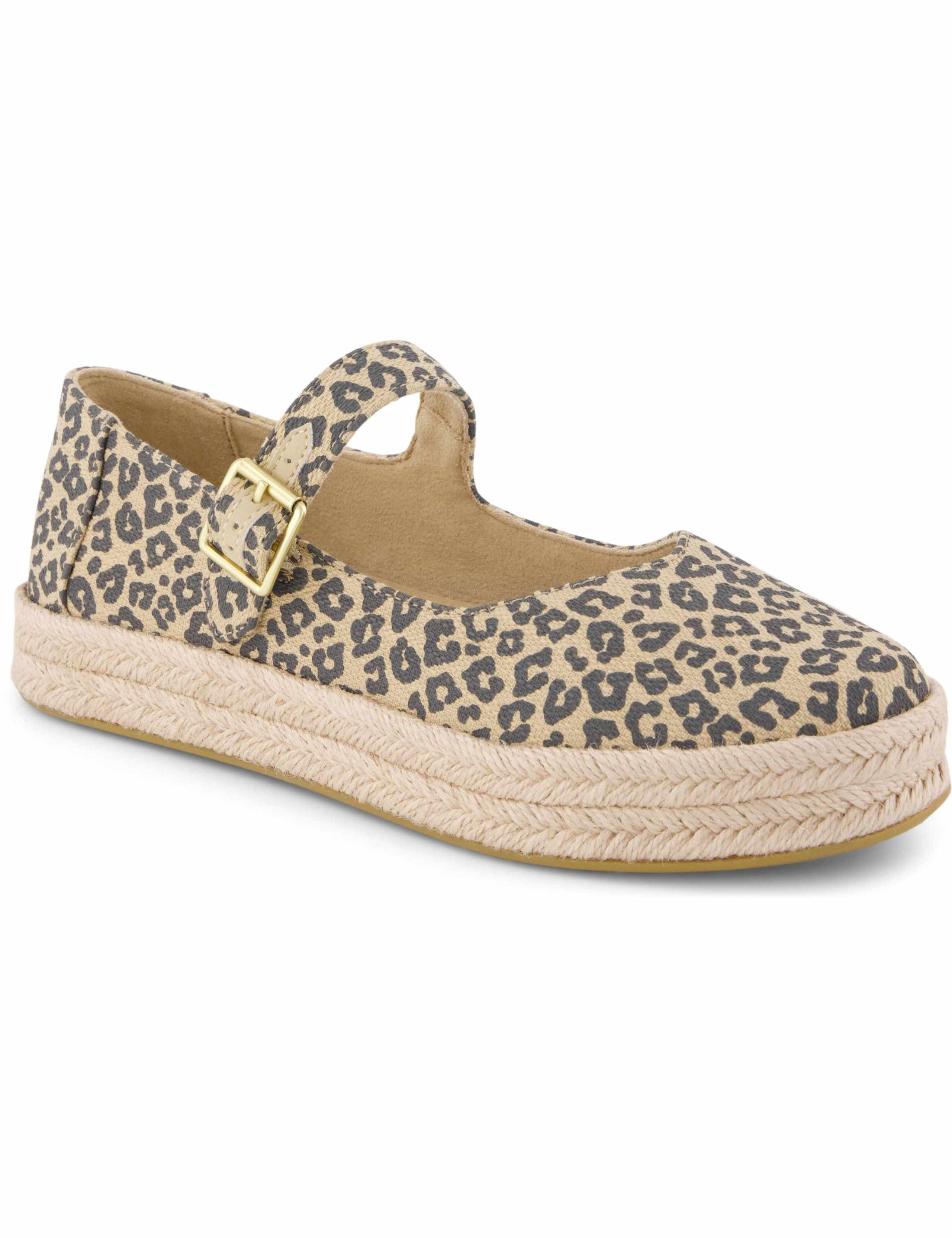 Canvas Leopard Print Mary Jane Espadrilles 2 of 8
