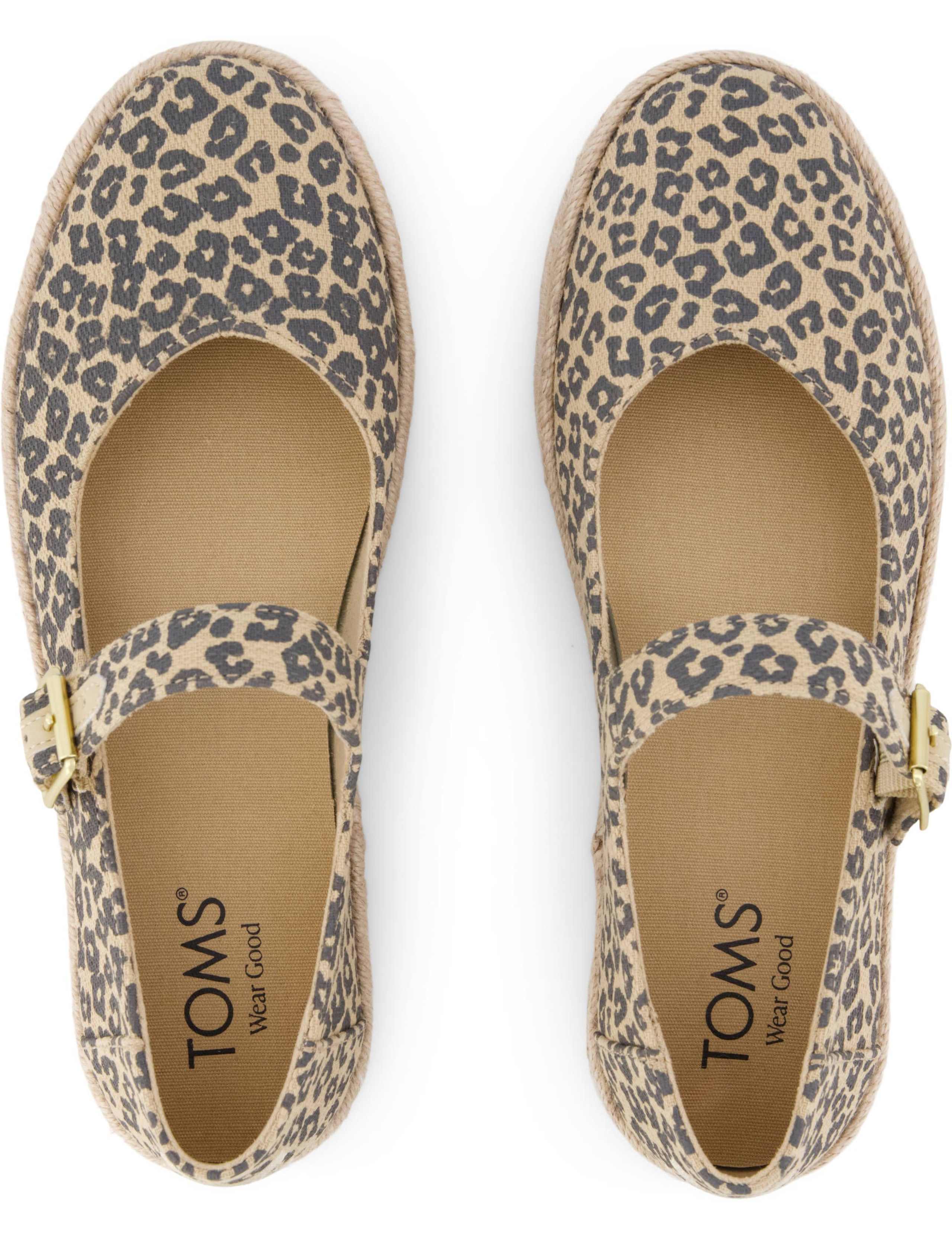 Canvas Leopard Print Mary Jane Espadrilles 5 of 8