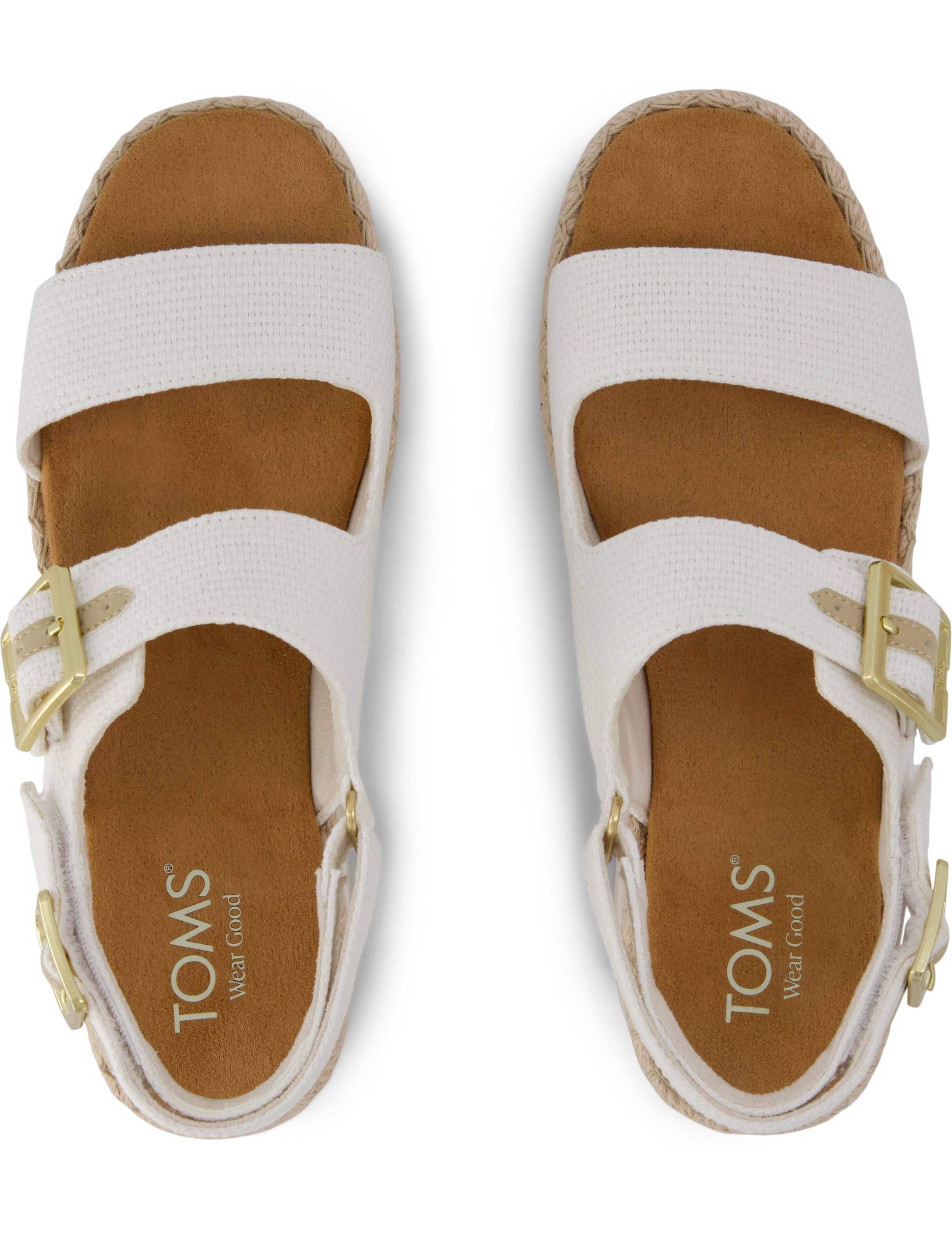 Woven Ankle Strap Flatform Sandals 3 of 9