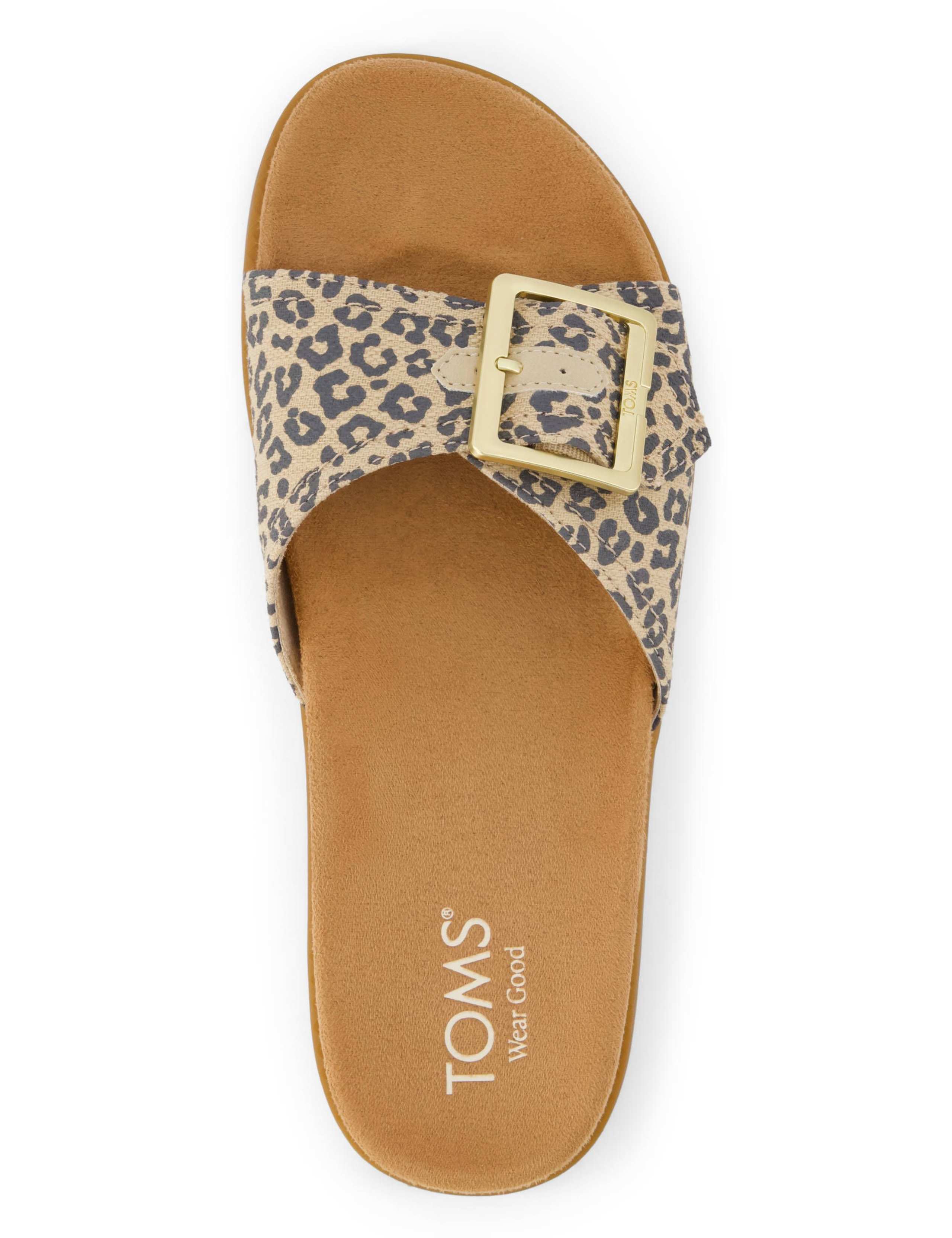 Animal Print Buckle Footbed Flatform Sliders 2 of 9