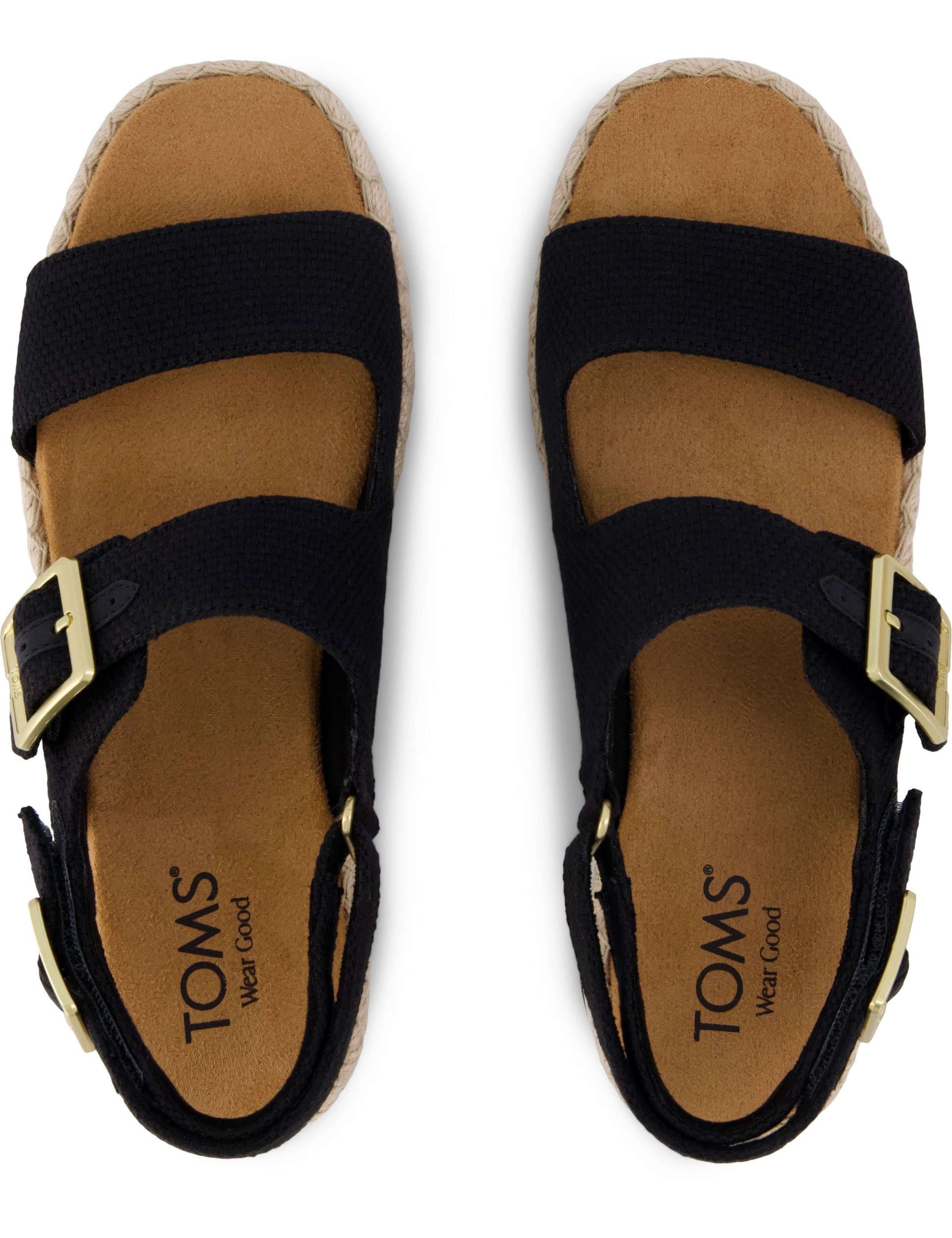 Woven Slingback Strap Flatform Sandals 3 of 9