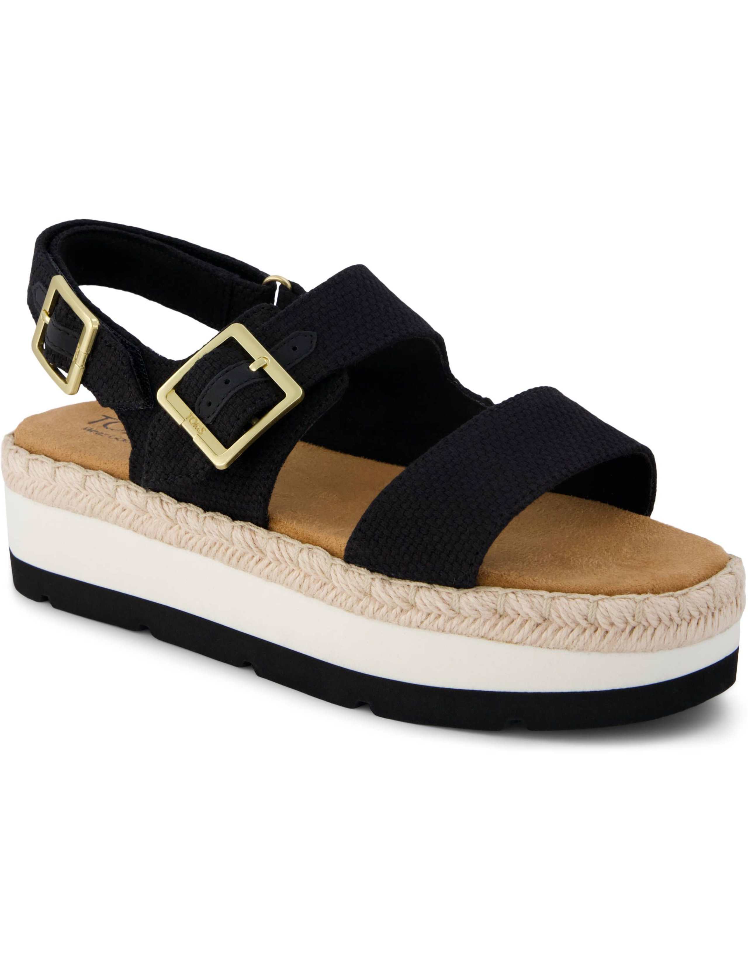 Woven Slingback Strap Flatform Sandals 4 of 9