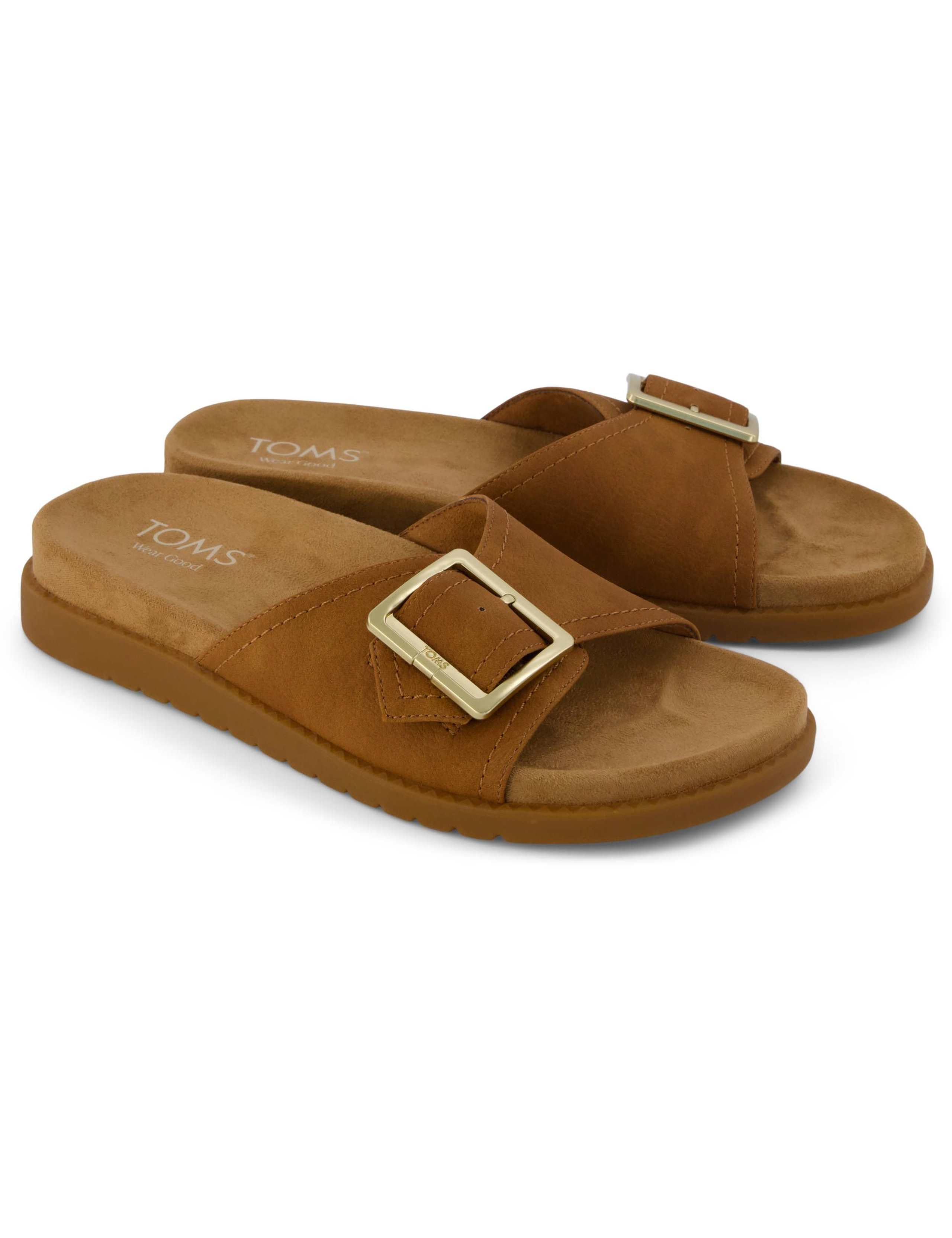 Buckle Flatform Footbed Sliders 5 of 8