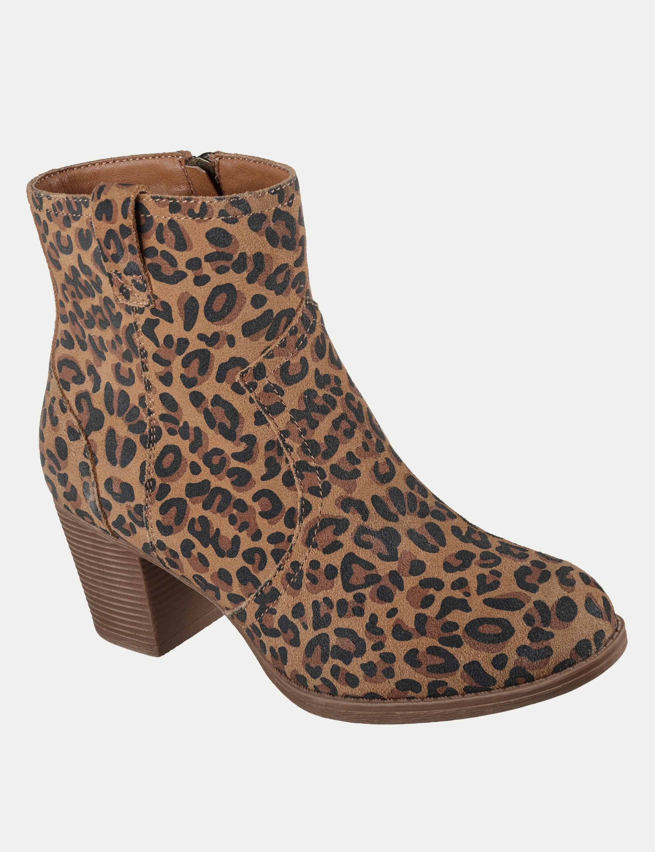 Taxi Western Way Suede Animal Print Ankle Boots 2 of 5