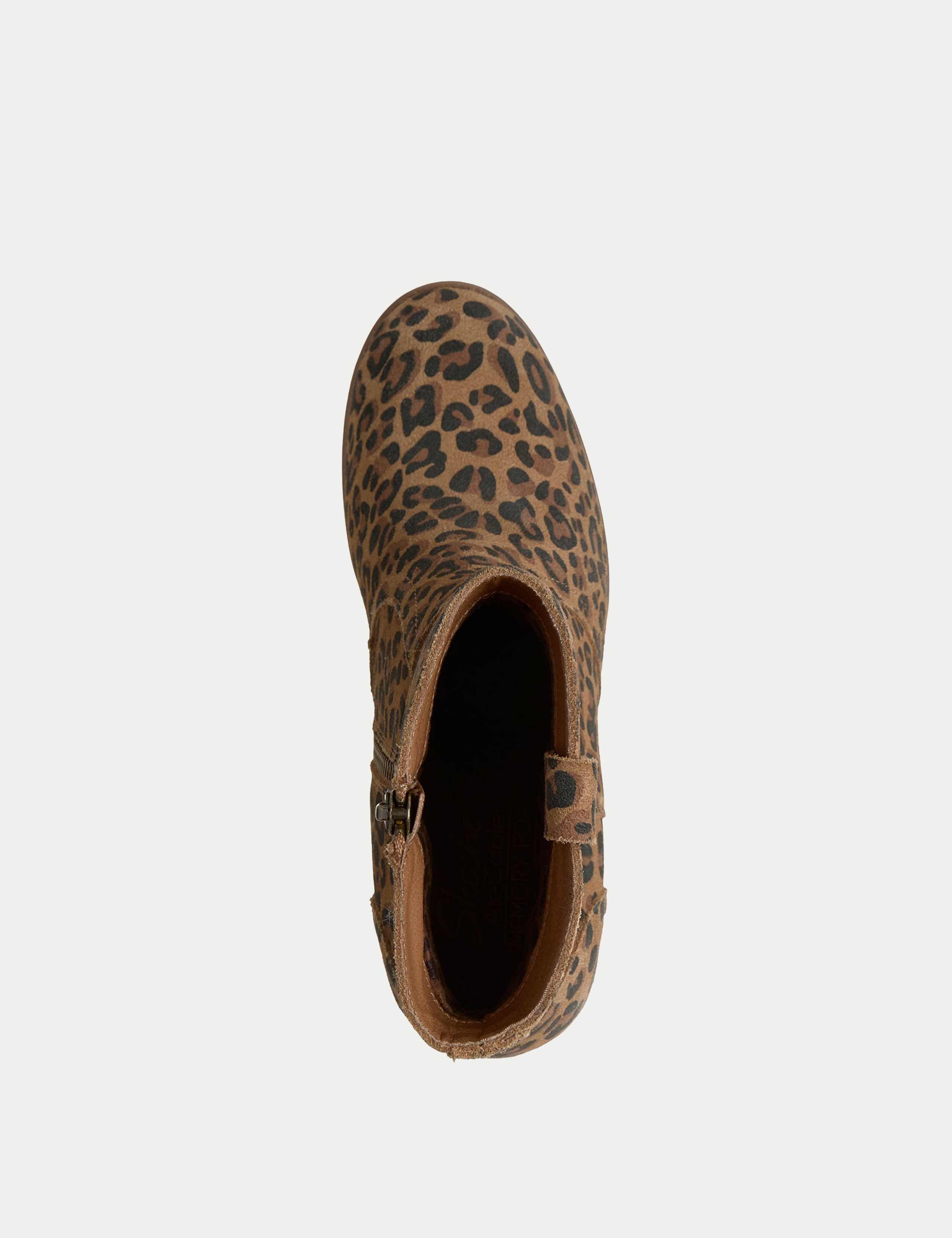 Taxi Western Way Suede Animal Print Ankle Boots 5 of 5