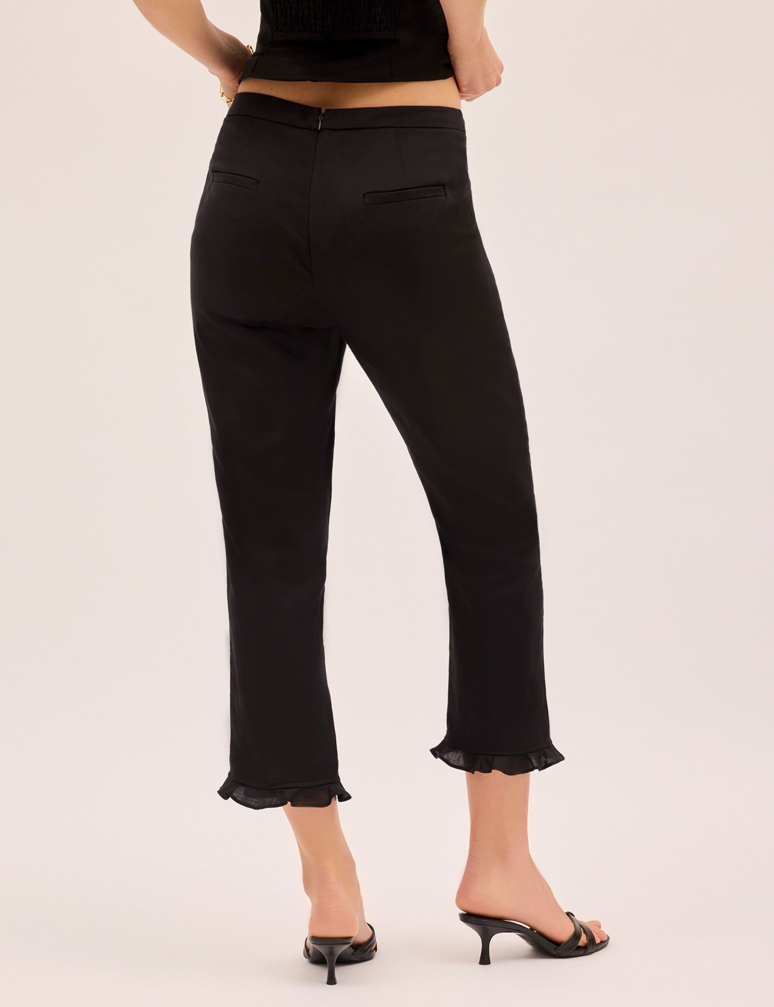 Lyocell Rich Capri Trousers with Linen 4 of 5