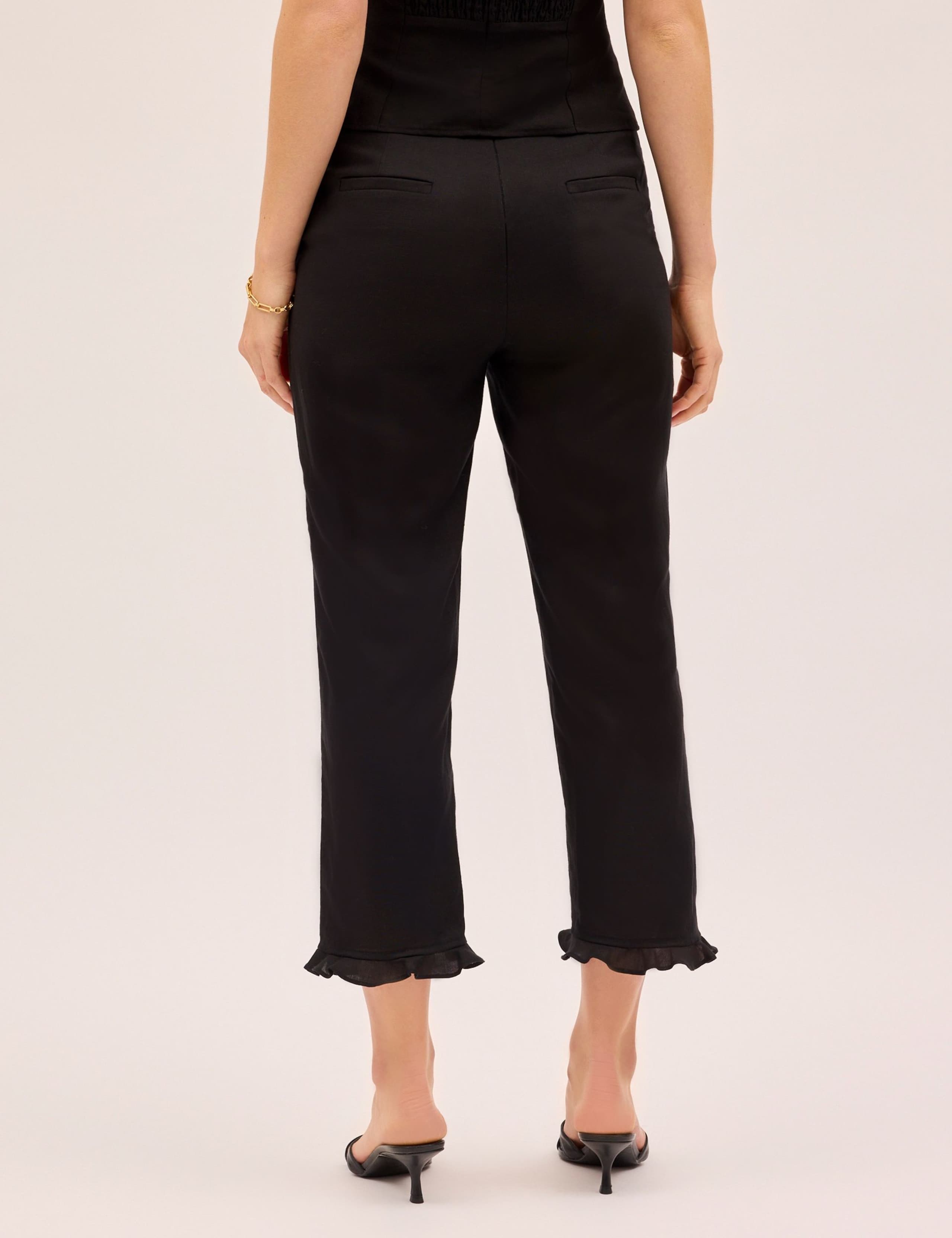 Lyocell Rich Capri Trousers with Linen 5 of 5